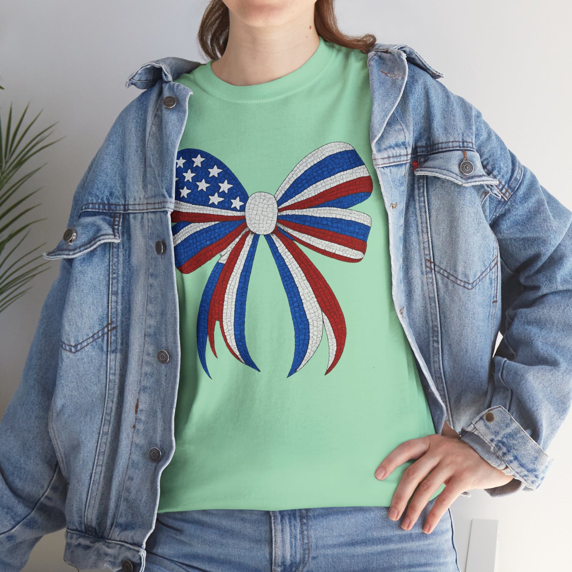 Beautiful Patriotic red white & blue bow