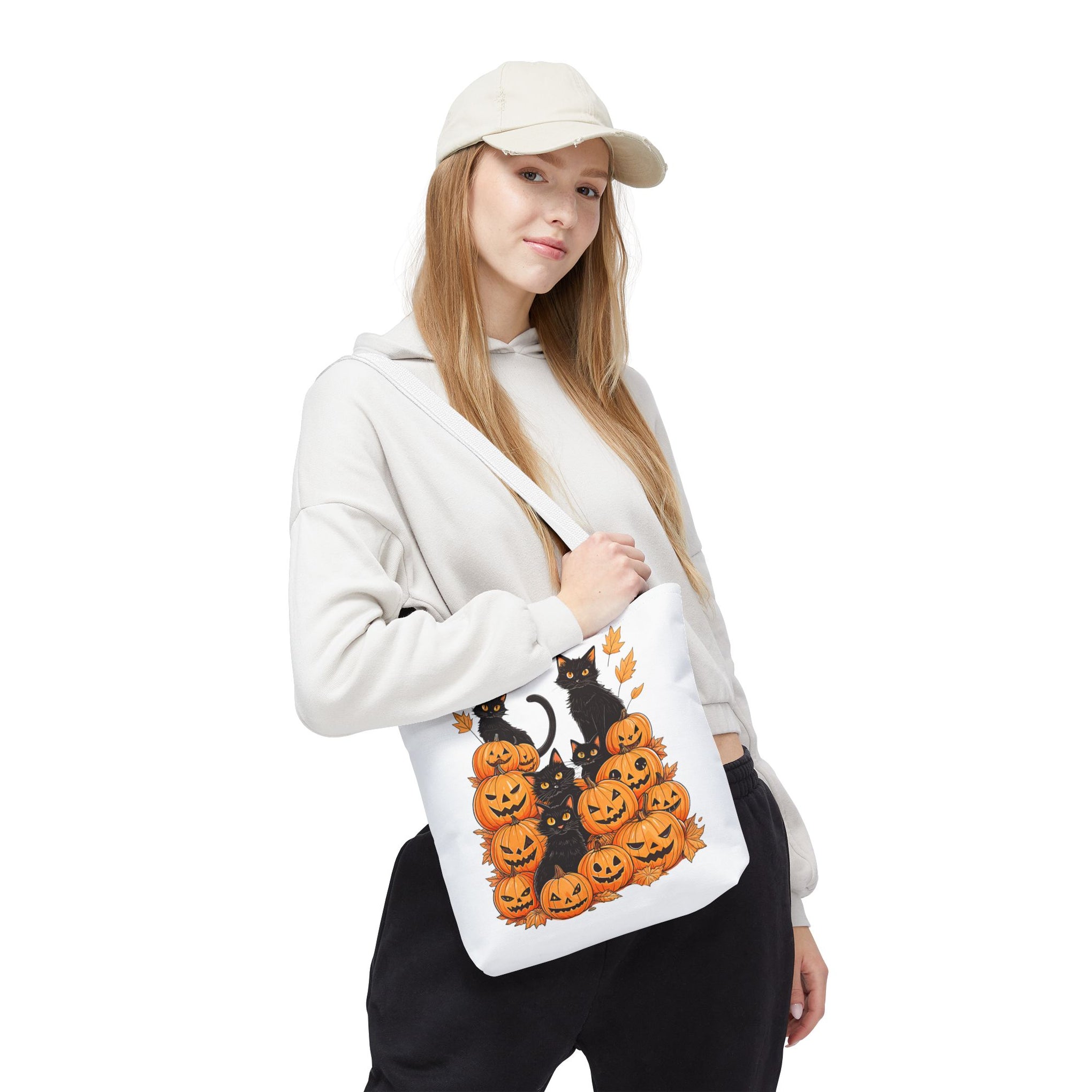 Halloween Black Cat Pumpkin Bag, Cute Halloween Must Halloween, Retro Halloween Bag