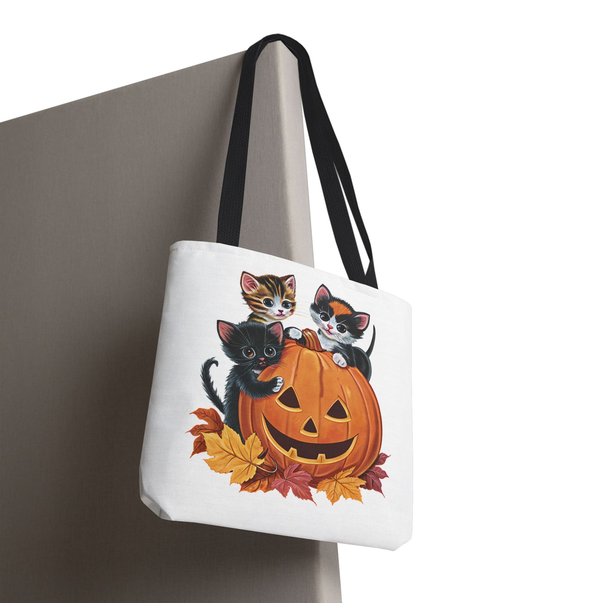 Cute Kittens Halloween Pumpkin Bag, Cute Halloween, Retro Halloween Bag