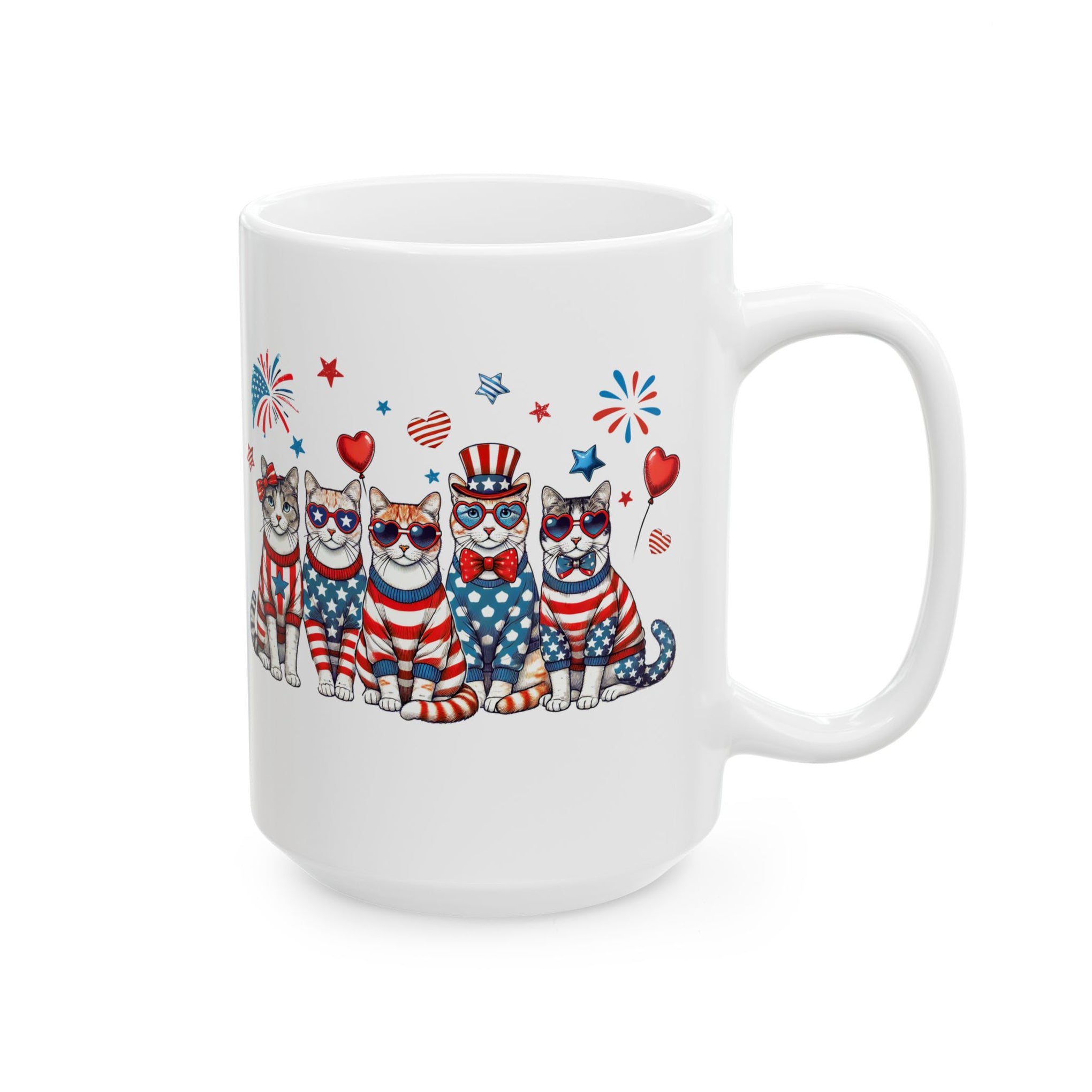 4th of July Patriotic Cat cup