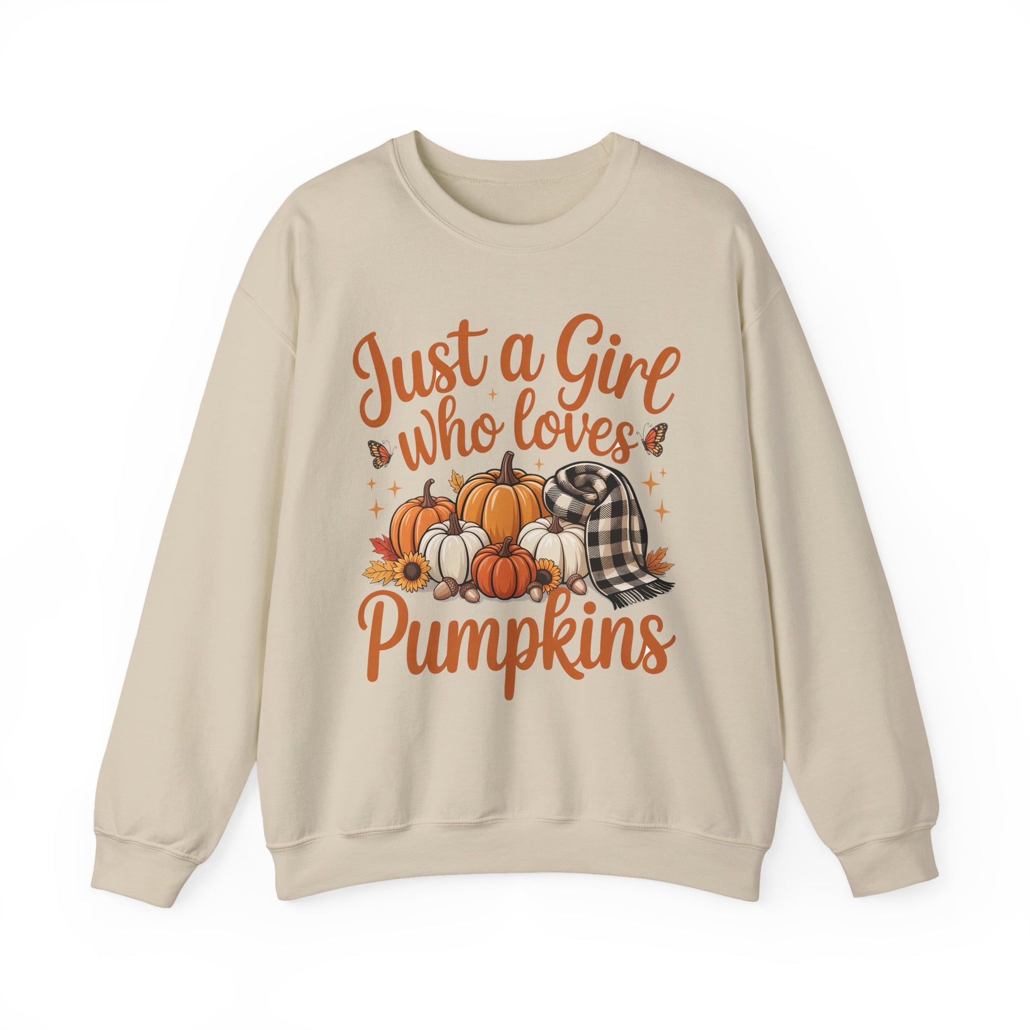 Just a Girl Who Loves Pumpkins, Fall , Cozy Sweatshirt, Halloween Sweatshirt