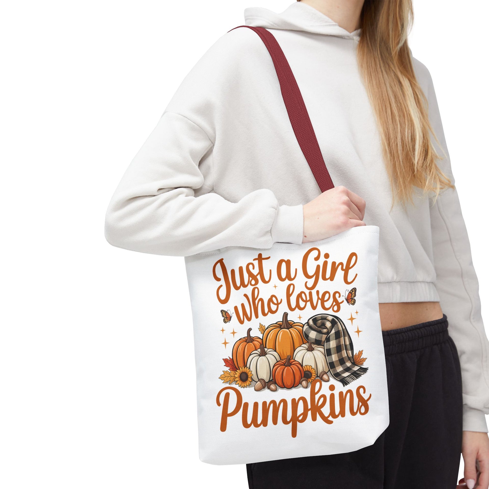 Just a Girl Who Loves Pumpkins, Fall , Retro Halloween Bag, Cute Halloween Must Halloween, Retro Halloween Bag