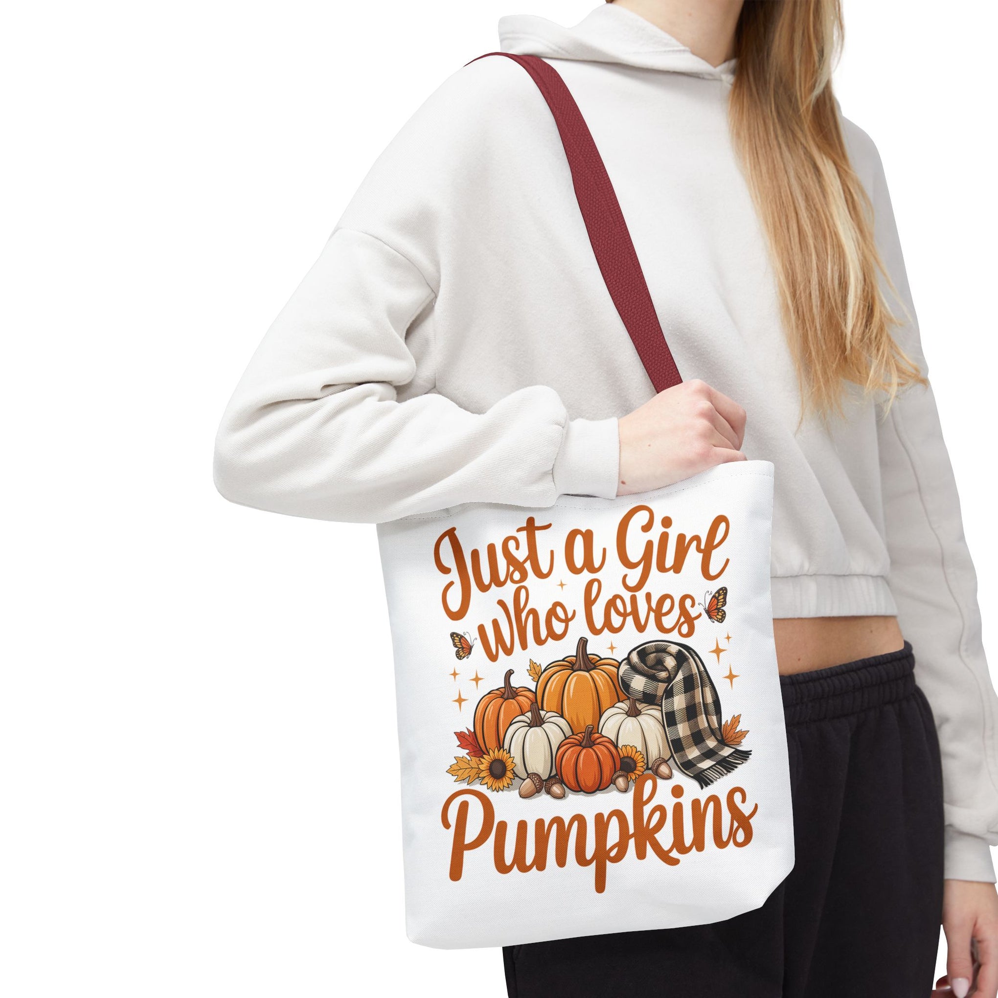 Just a Girl Who Loves Pumpkins, Fall , Retro Halloween Bag, Cute Halloween Must Halloween, Retro Halloween Bag