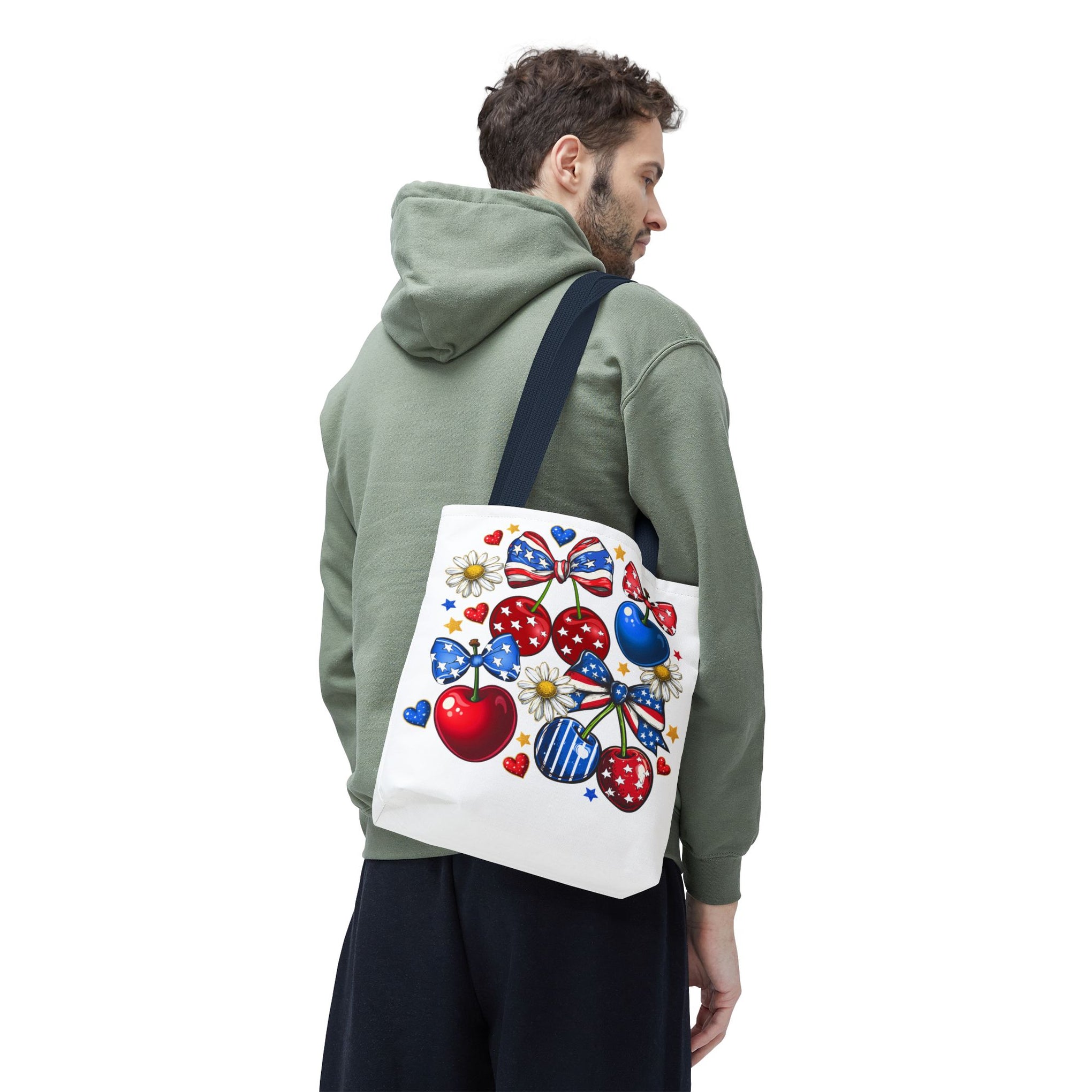 Patriotic Cherry Png, 4th of July Bag