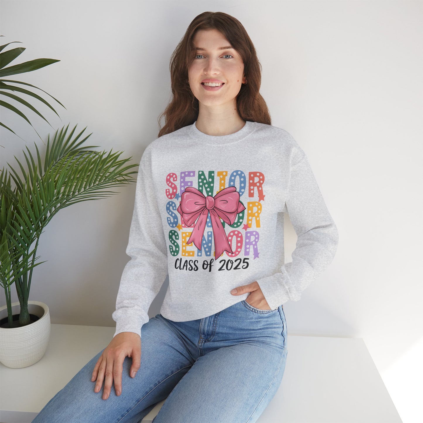 Senior 2025 , Sweatshirt, Funny Unisex Crewneck, Gift for Homeowners, Soft and Cozy Casual Wear