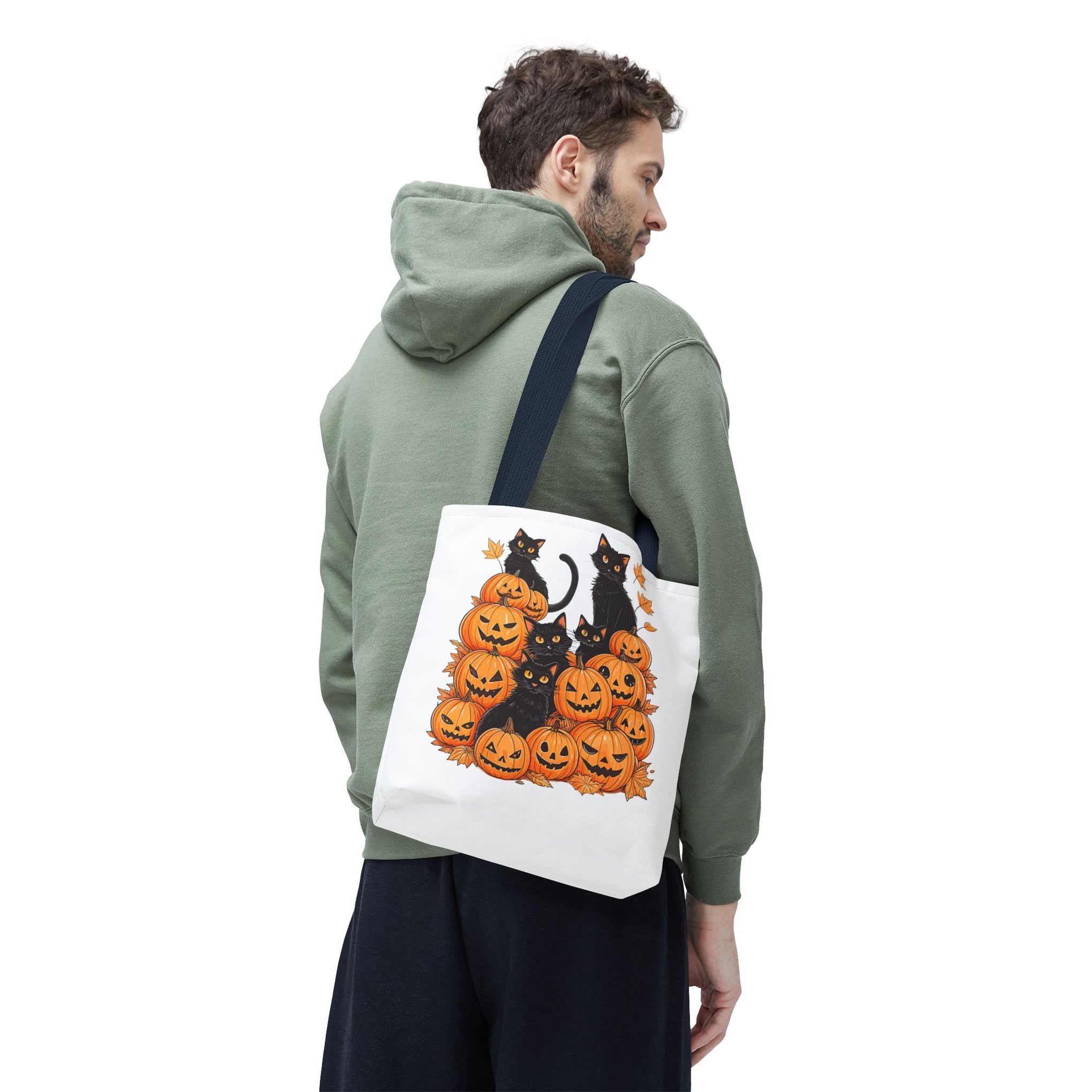 Halloween Black Cat Pumpkin Bag, Cute Halloween Must Halloween, Retro Halloween Bag