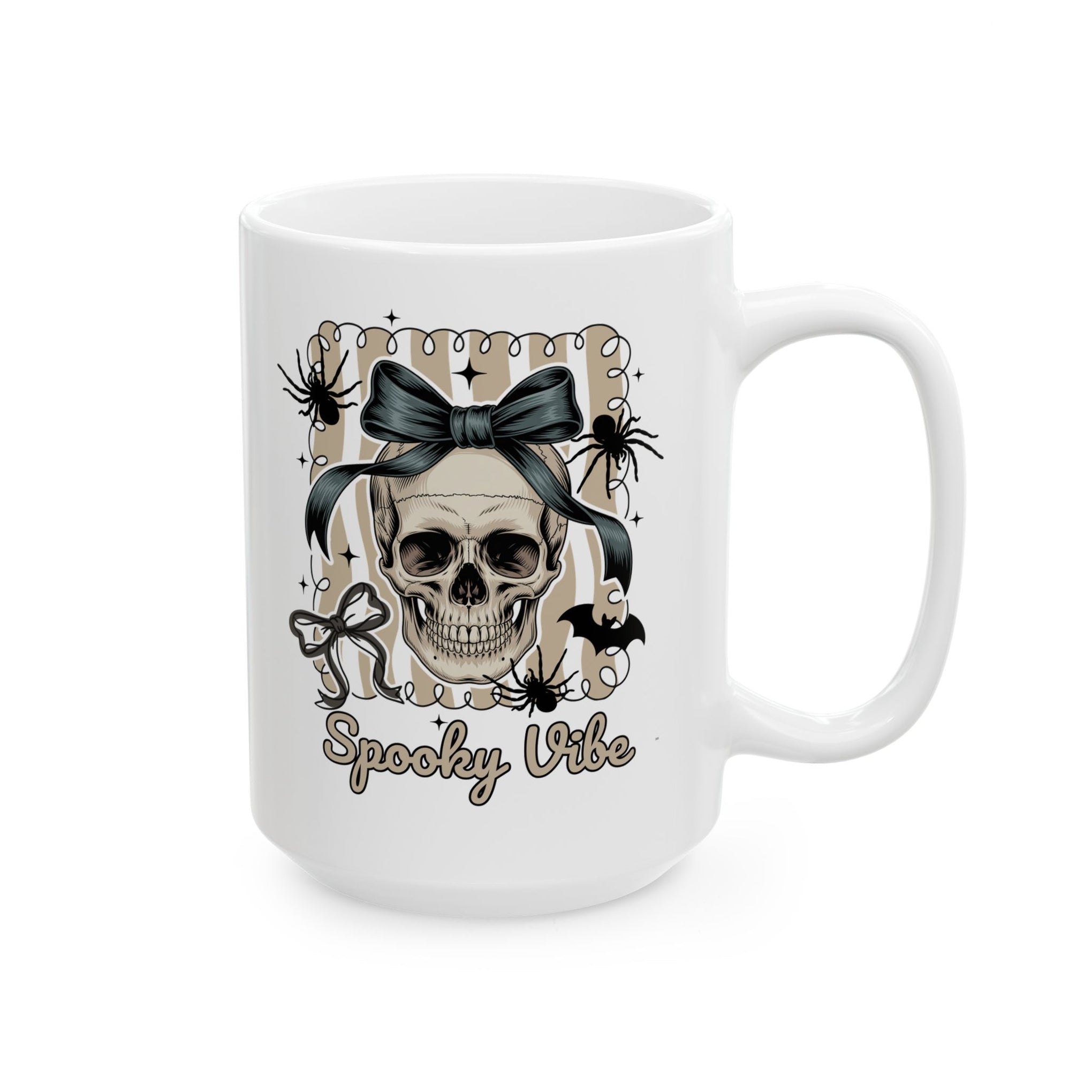 Halloween Coquette Bow Skull Preppy Cup