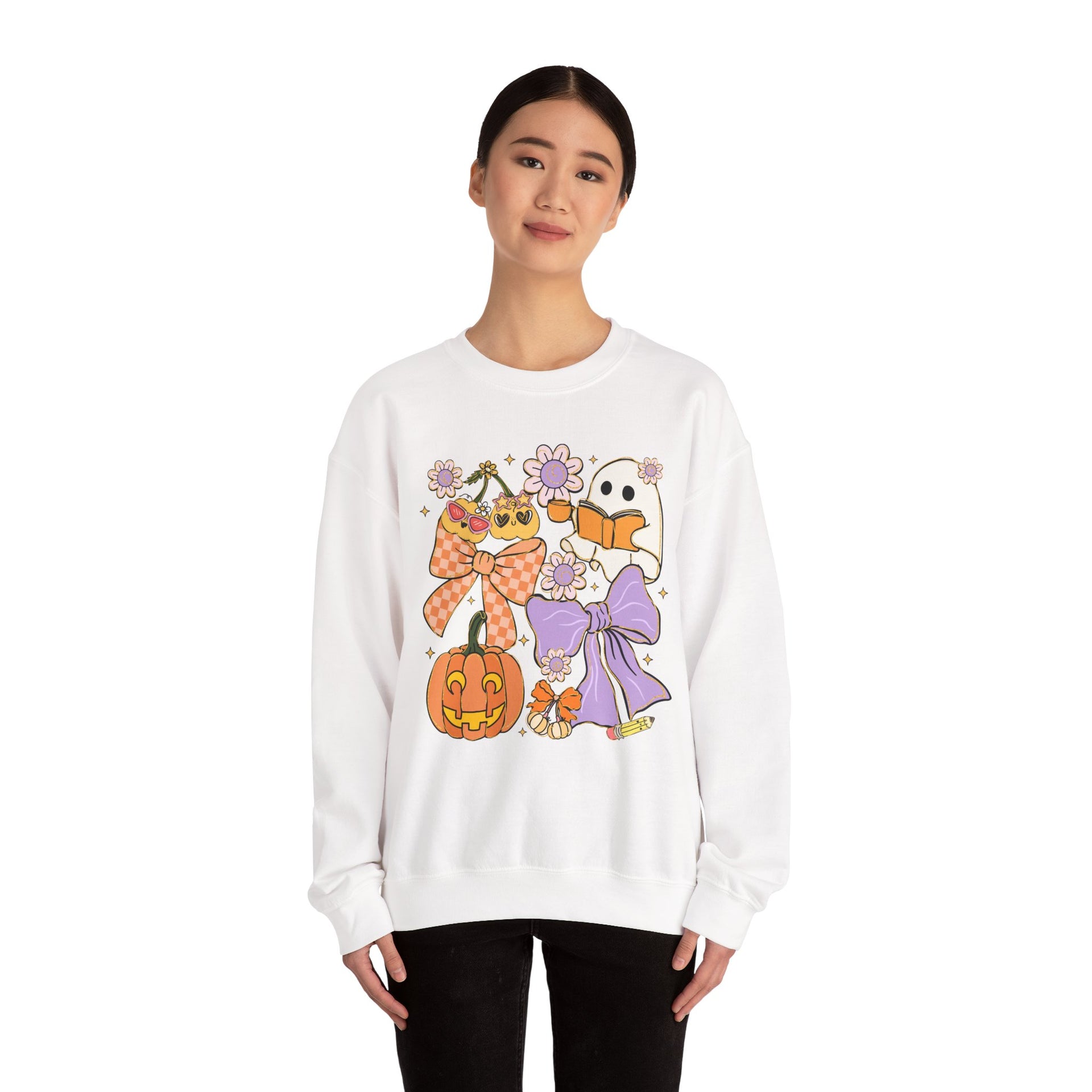Spooky Teacher Halloween Coquette Sweatshirt - Vintage Style Fall Season Sweatshirt