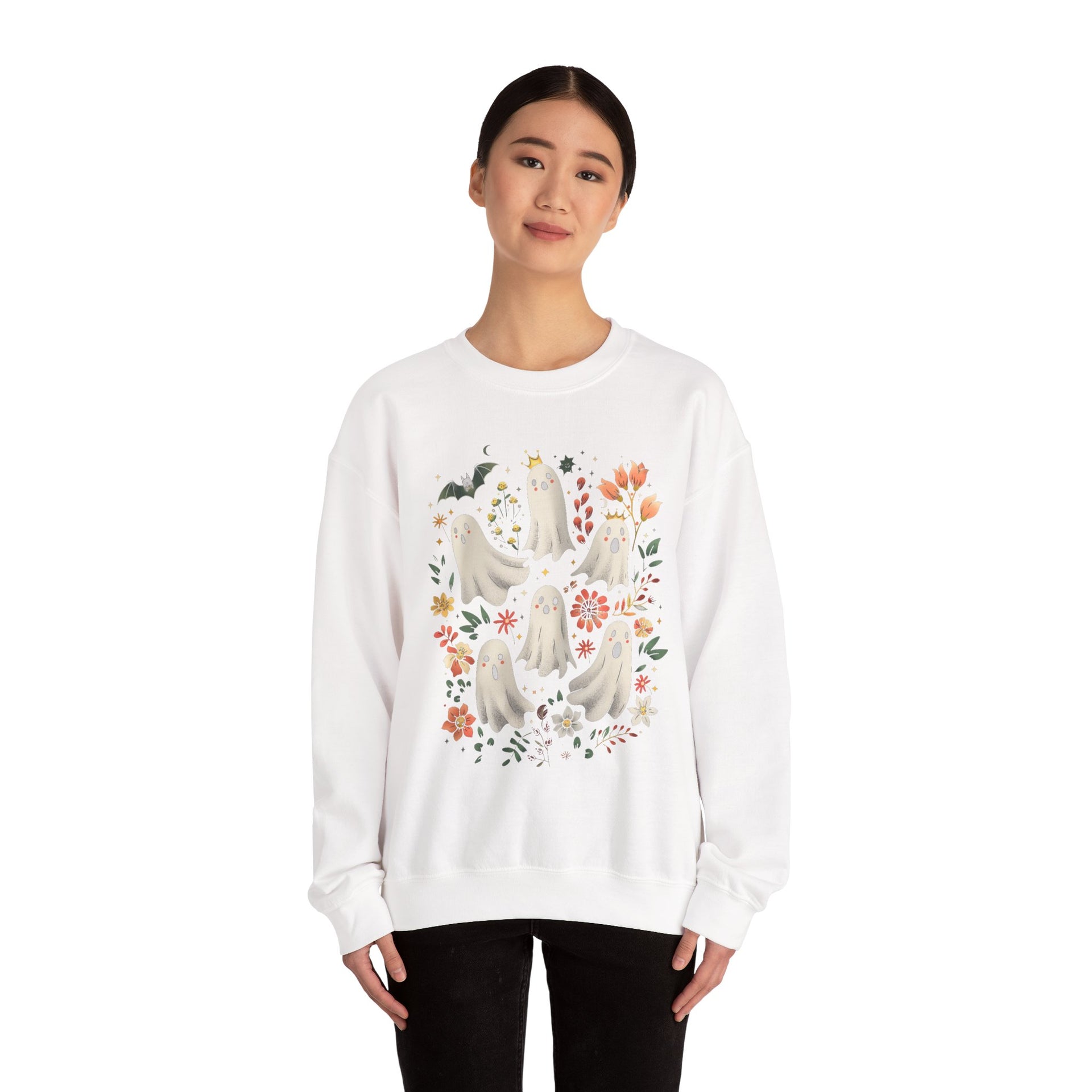 Ghost Spooky Season Pumpkin Halloween Sweatshirt, Halloween Sweatshirt