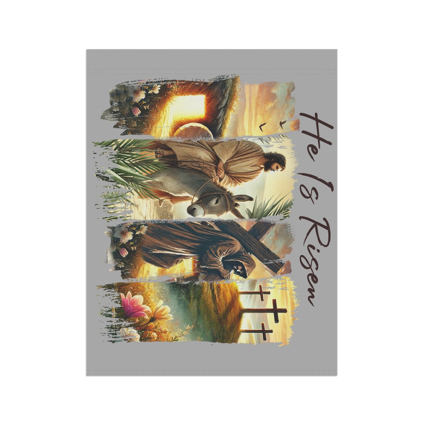 He Is Risen...Whimsical Garden Banner, Playful Outdoor Sign, Dragon Decoration, Unique Yard Art, Sarcastic Home Décor, Garden Humor
