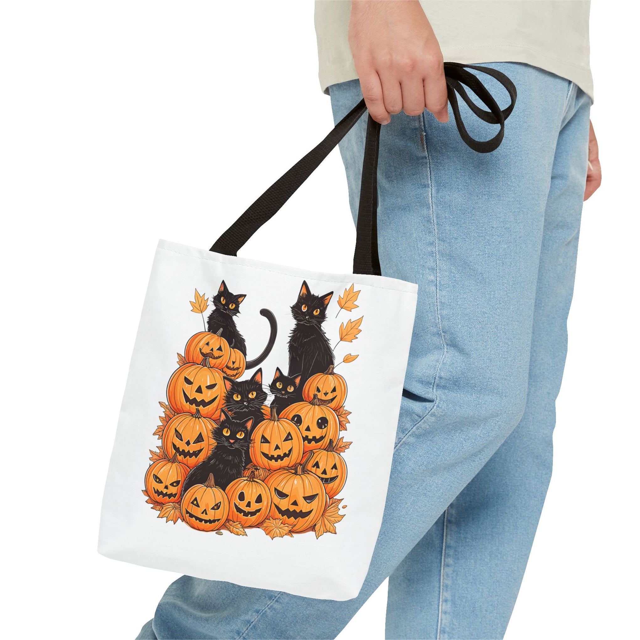 Halloween Black Cat Pumpkin Bag, Cute Halloween Must Halloween, Retro Halloween Bag