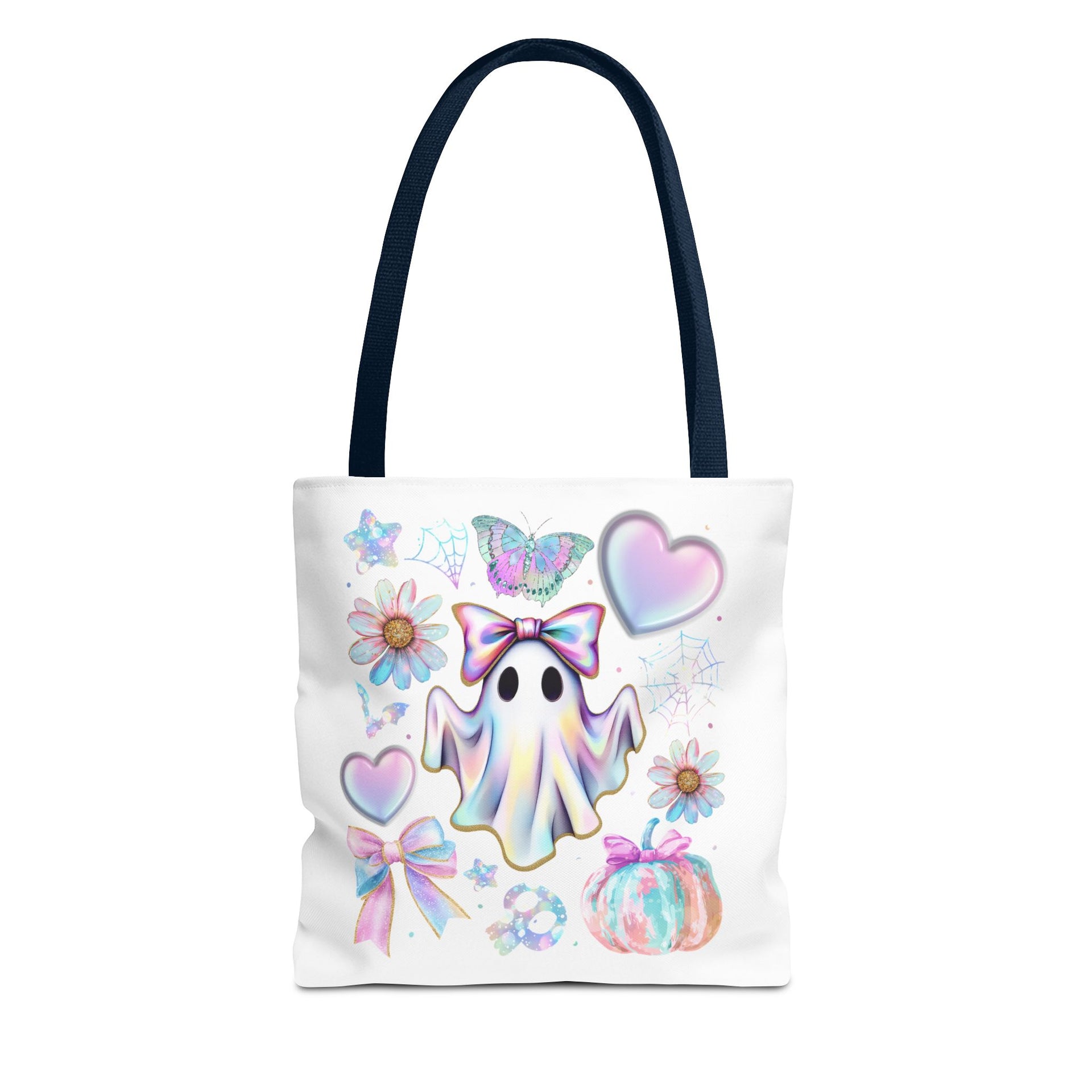 Girly Halloween Ghost, Floral Ghost Bag