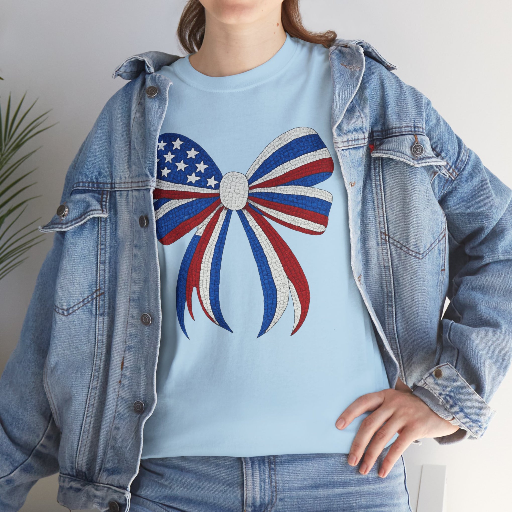 Beautiful Patriotic red white & blue bow