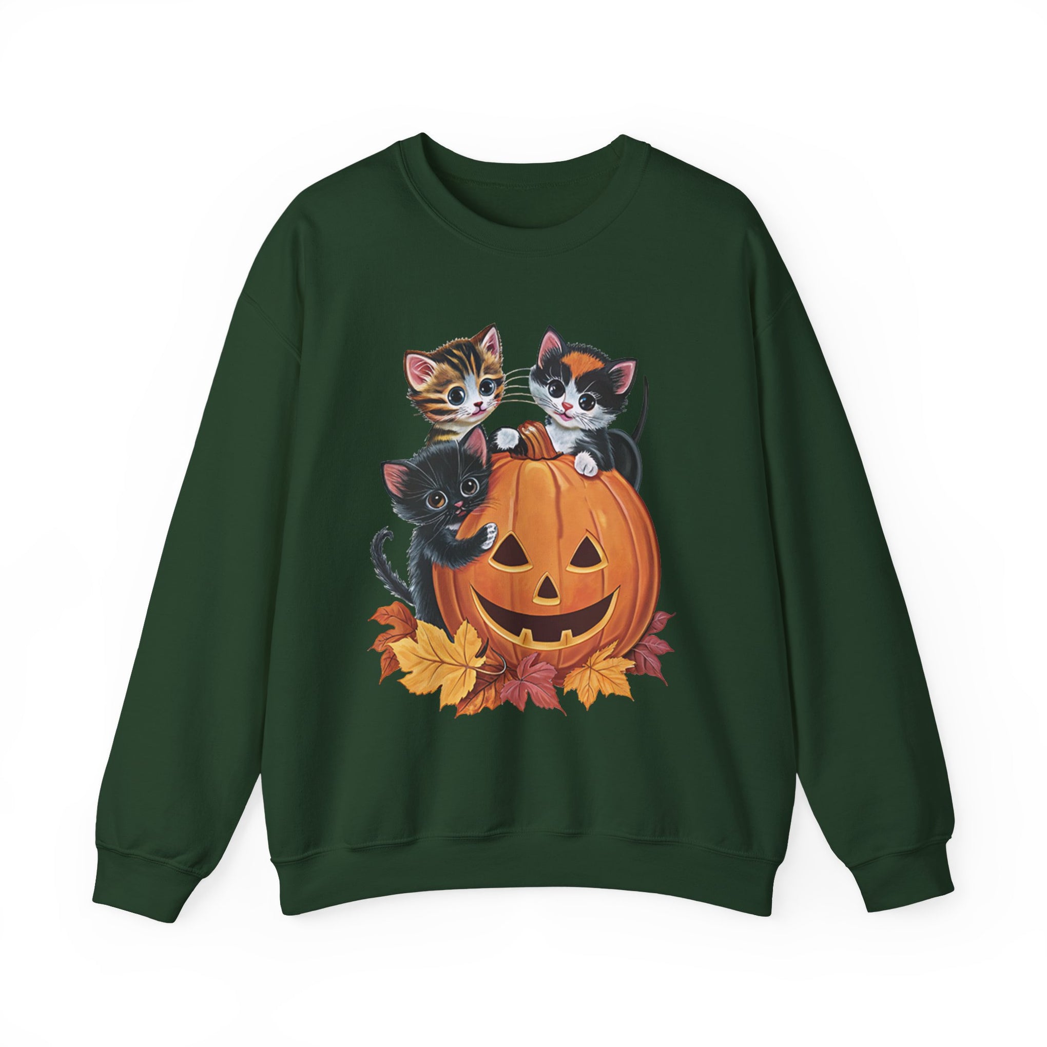 Cute Kittens Halloween Pumpkin Sweatshirt