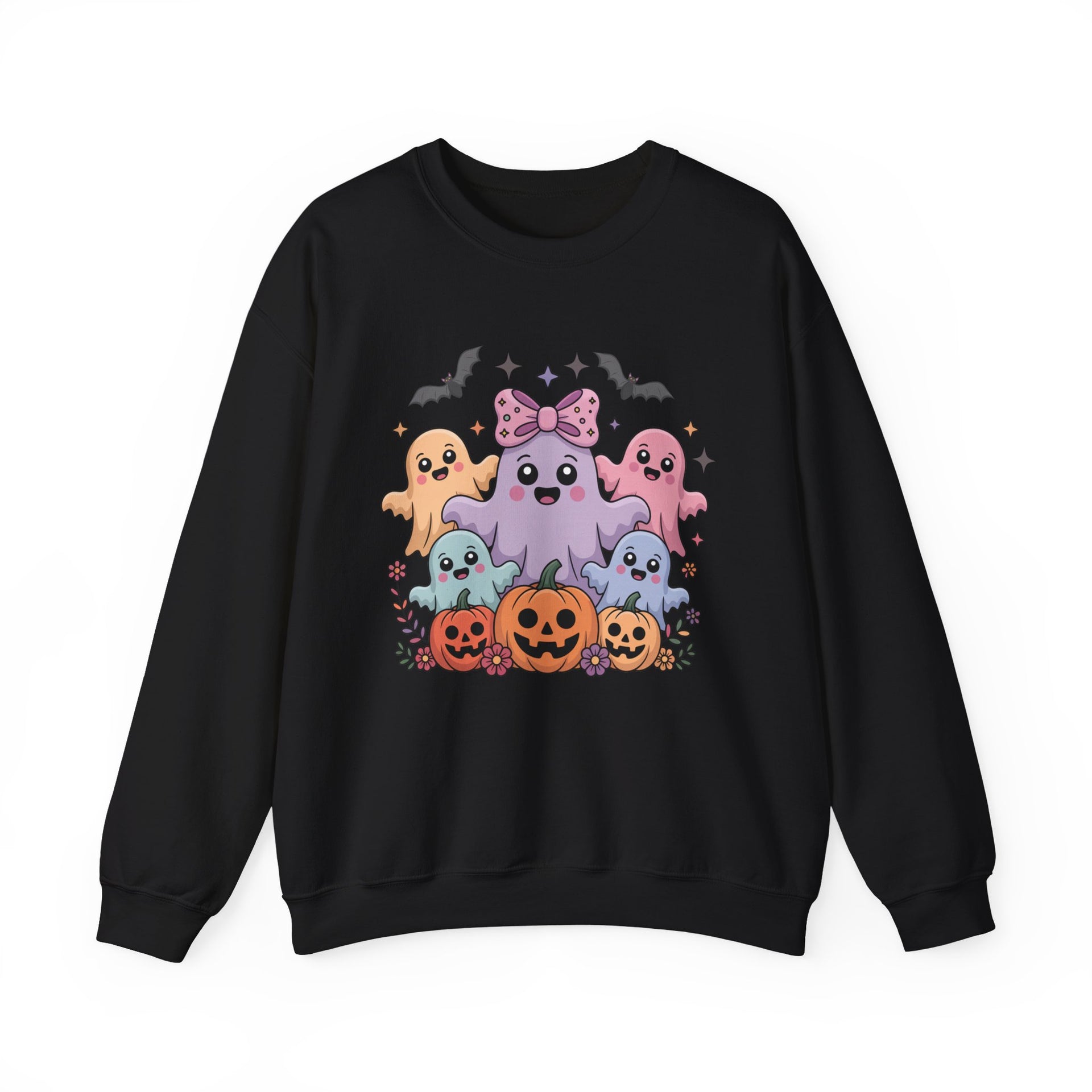 Iridescent Coquette Ghost Halloween Sweatshirt