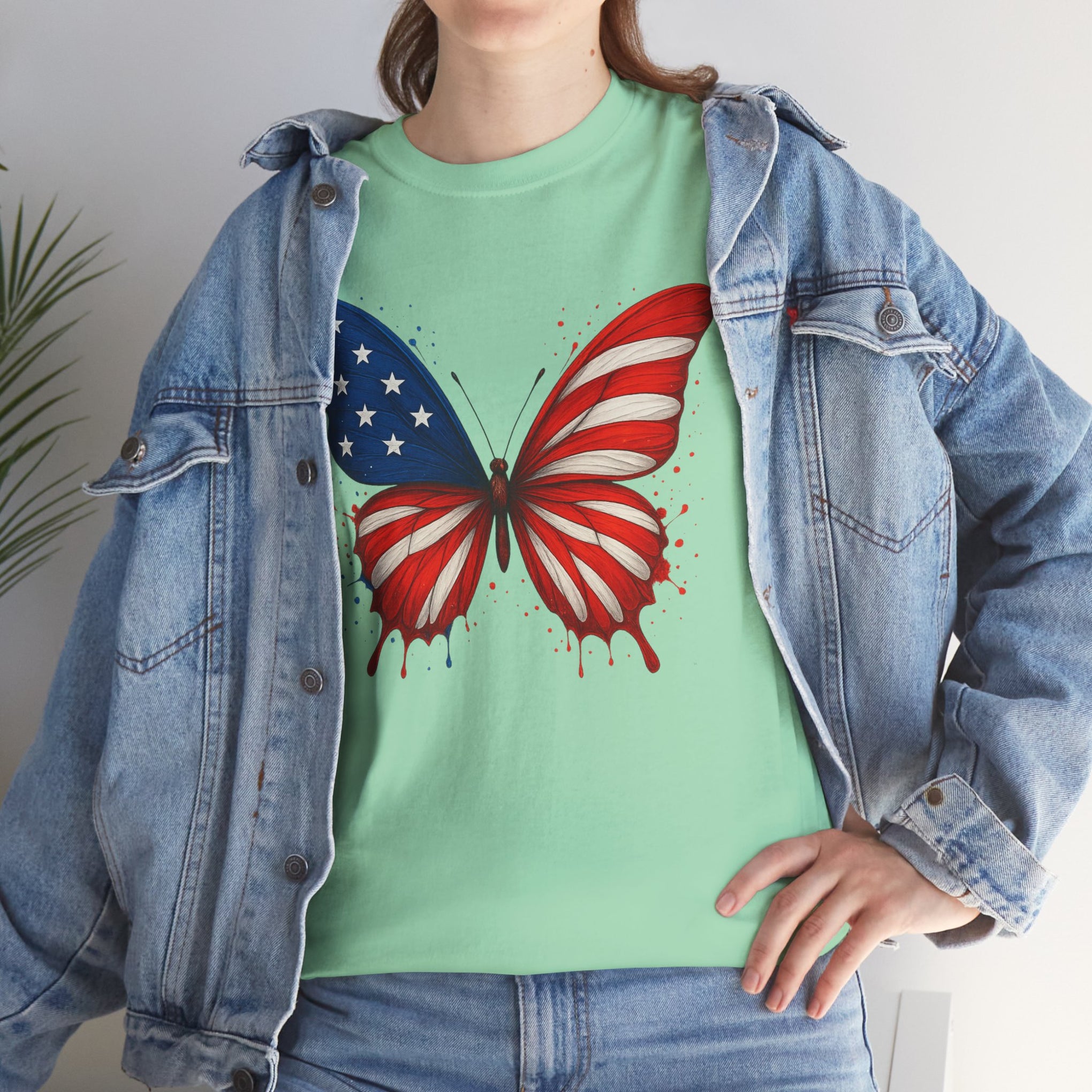 Butterfly decorated with American Flag
