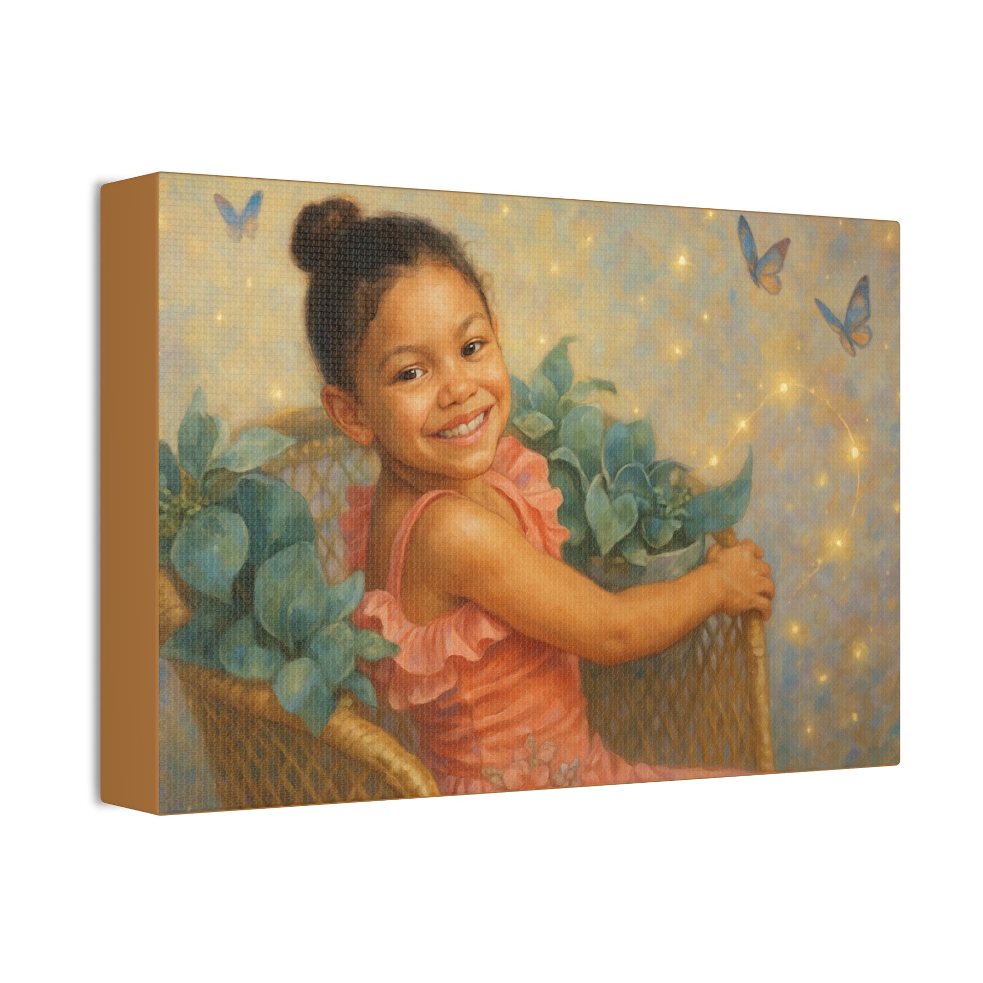 12x8 Custom wal art Whimsical Butterfly Canvas Art - 1.5' Stretched Wall Decor