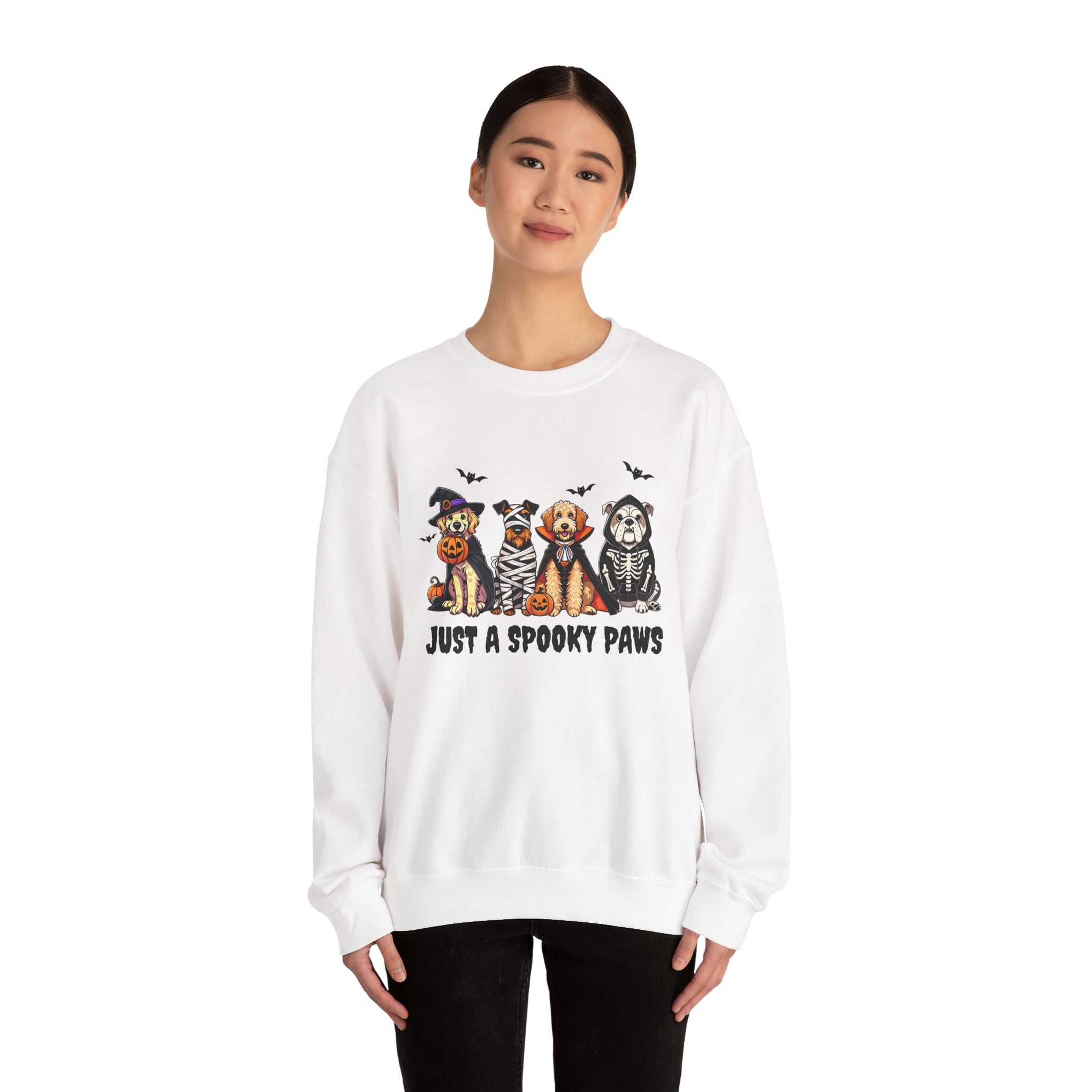 Just a Spooky Paw | Funny Halloween Dog Sweatshirt, Halloween Sweatshirt