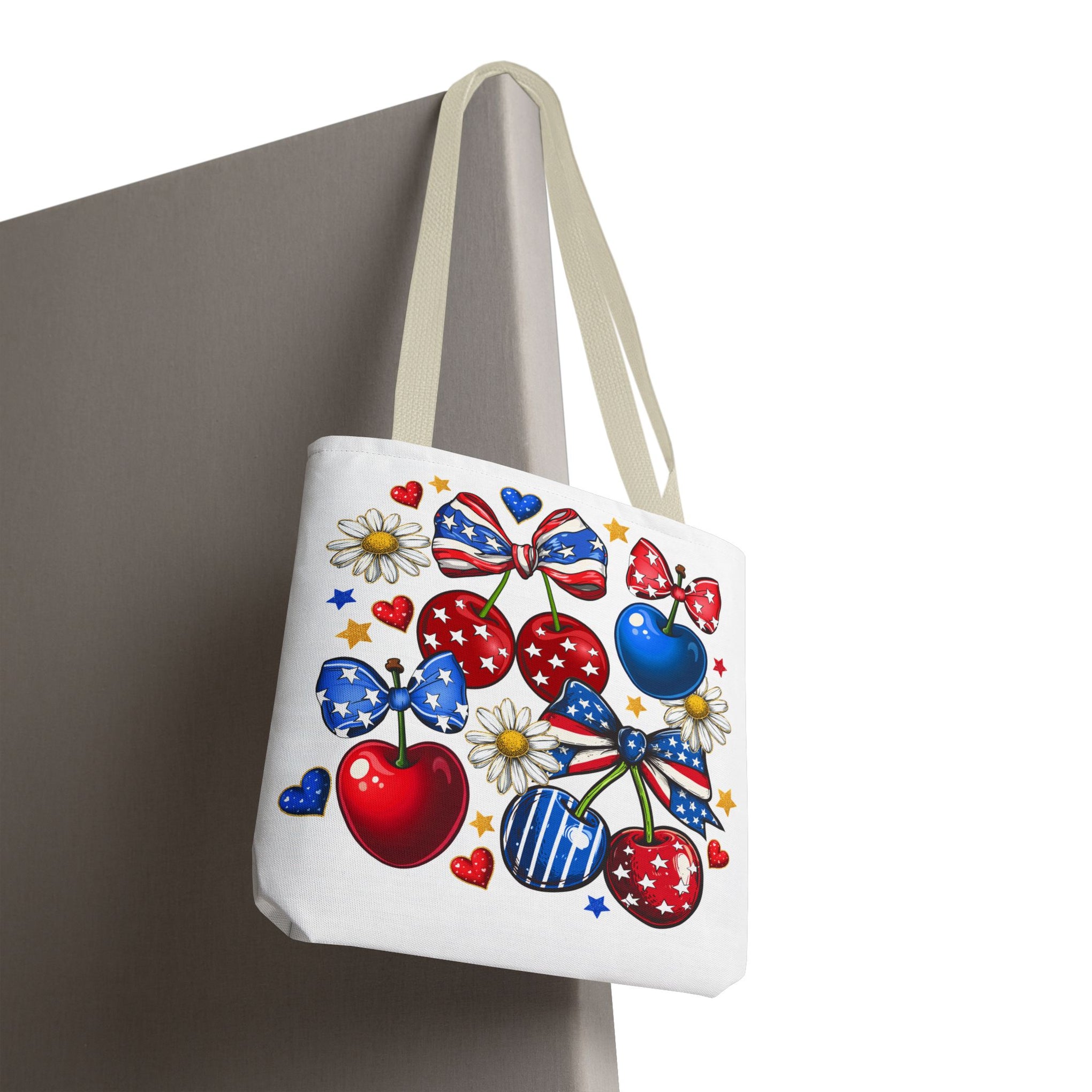 Patriotic Cherry Png, 4th of July Bag