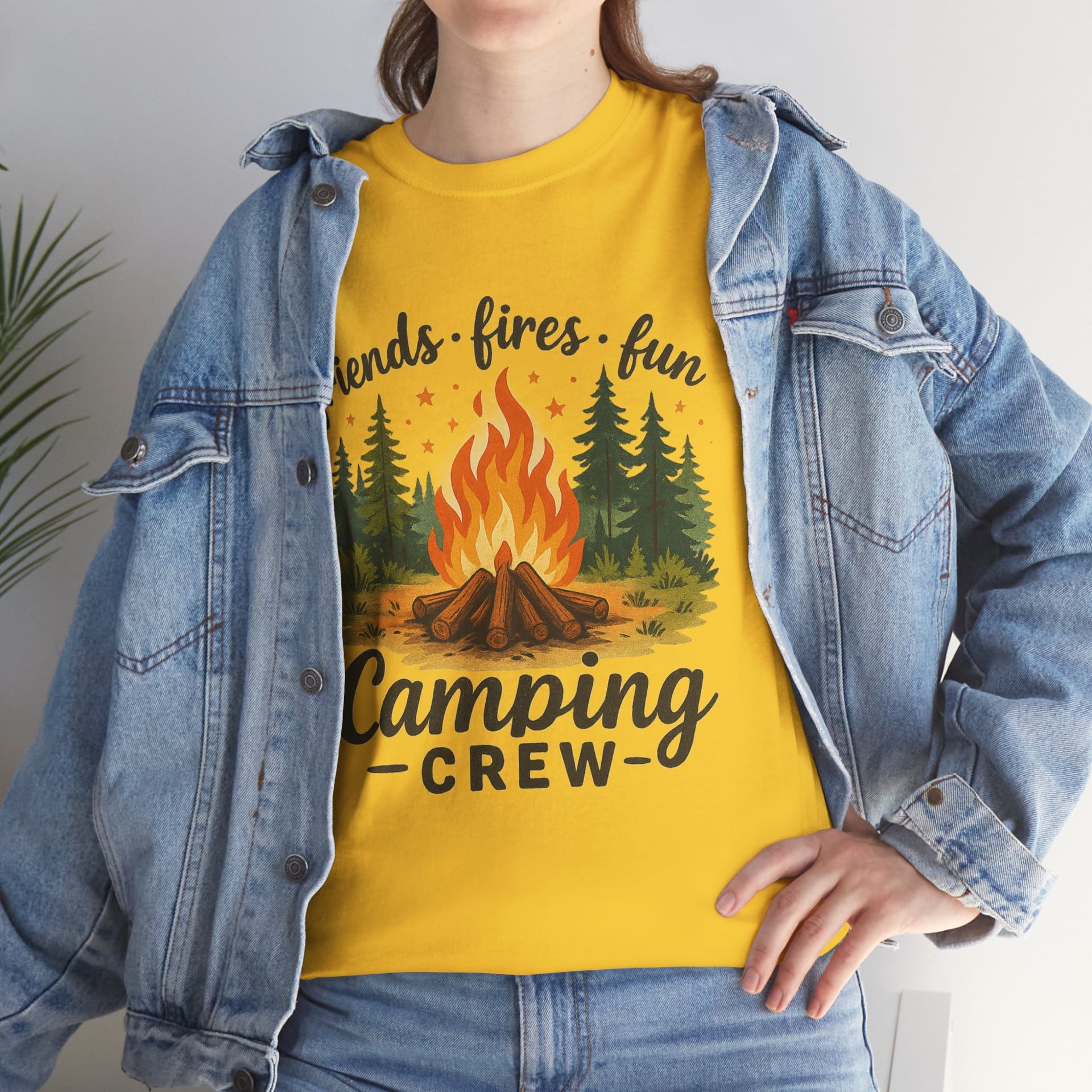 Friends, fire, fun, camping crew
