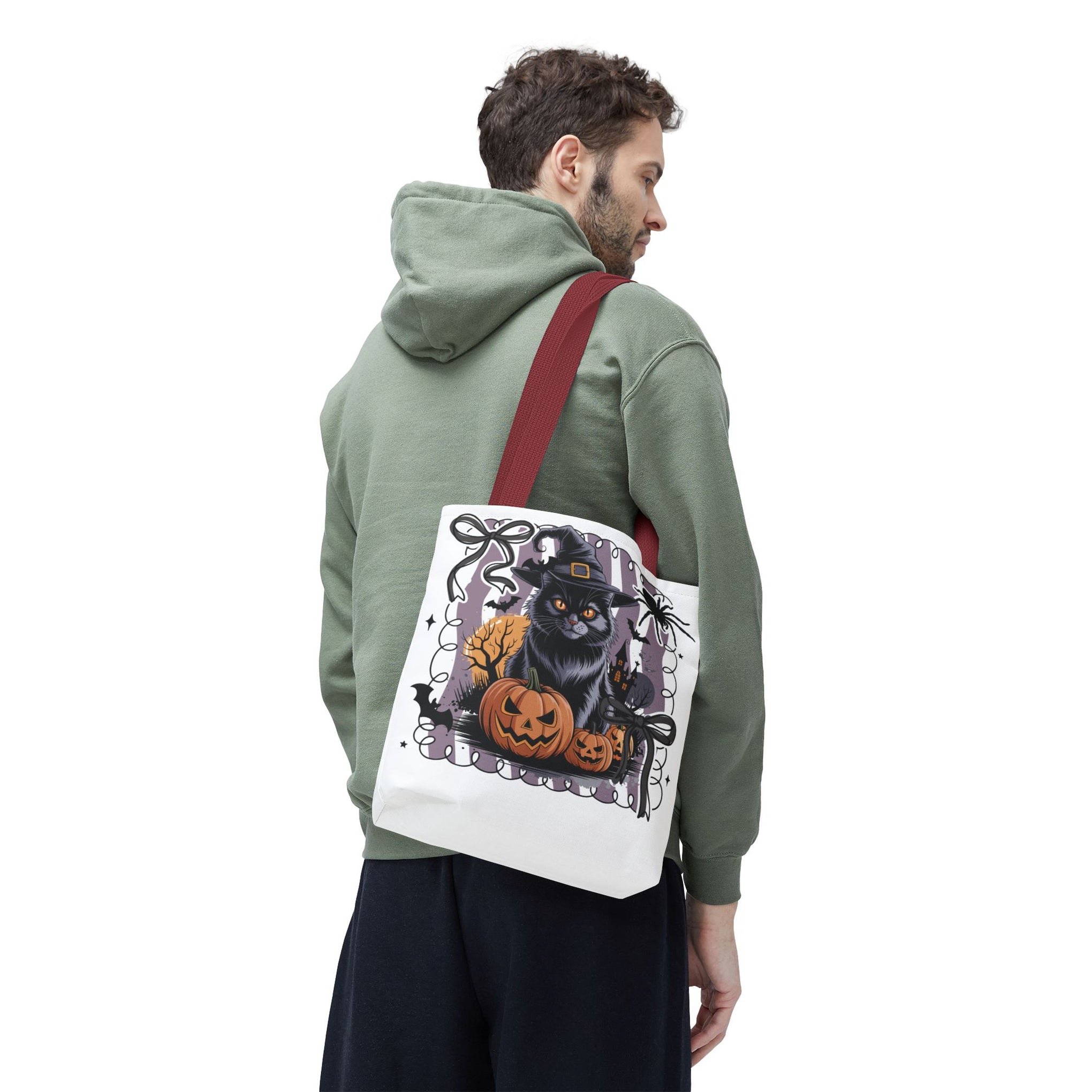 Preppy Black Cat, Retro Halloween Bag, Cute Halloween Must Halloween, Retro Halloween Bag