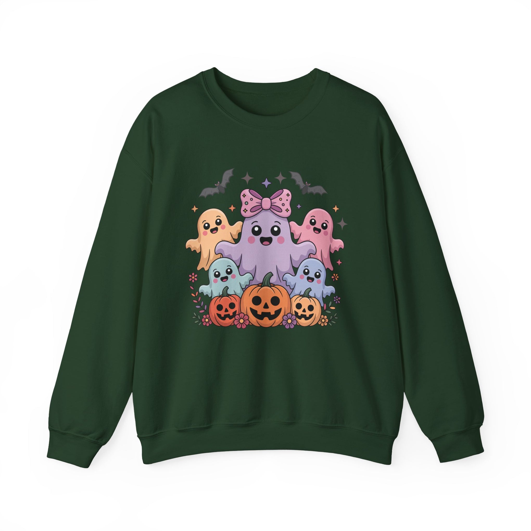 Iridescent Coquette Ghost Halloween Sweatshirt