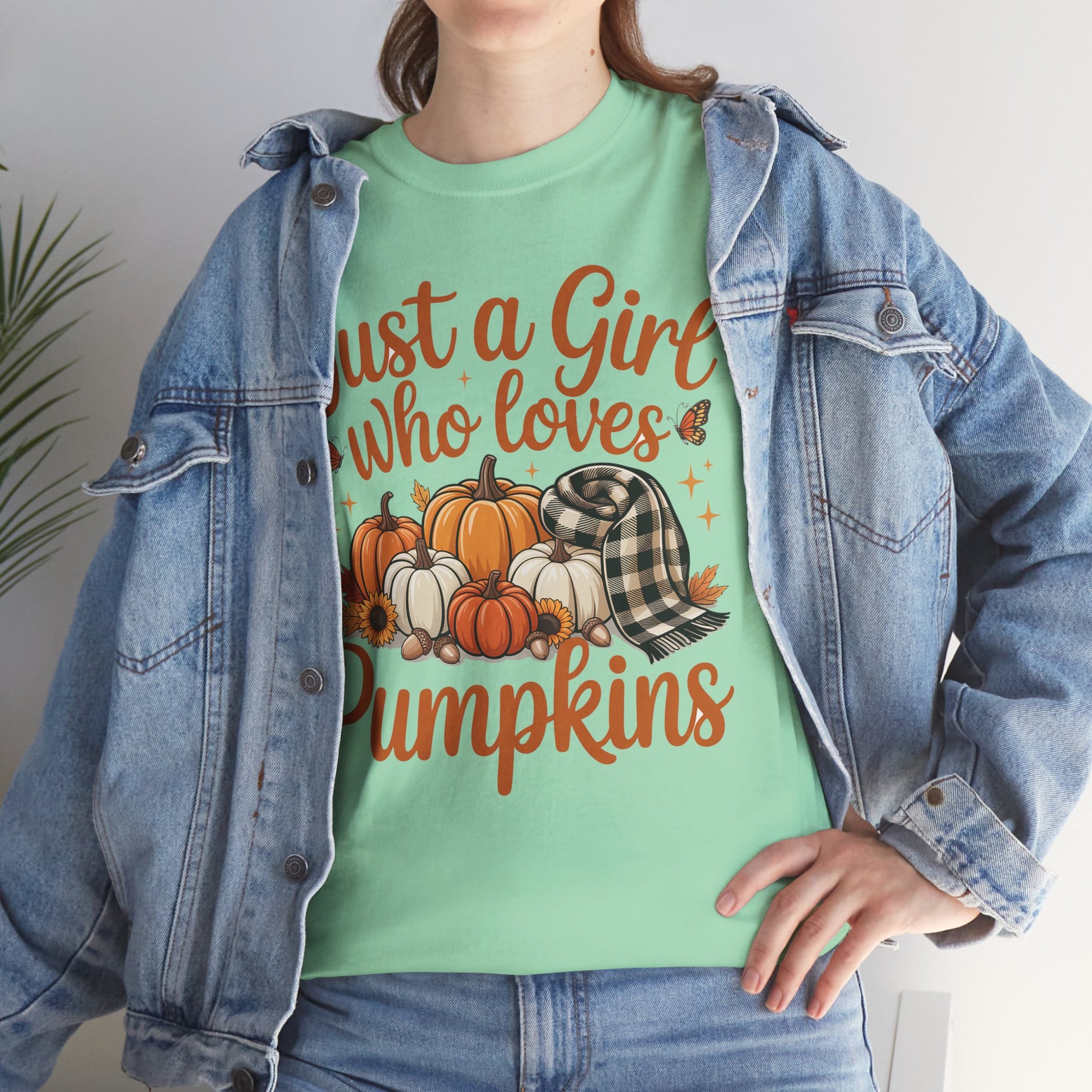 Just a Girl Who Loves Pumpkins, Fall  Shirt, Halloween, Halloween Shirt