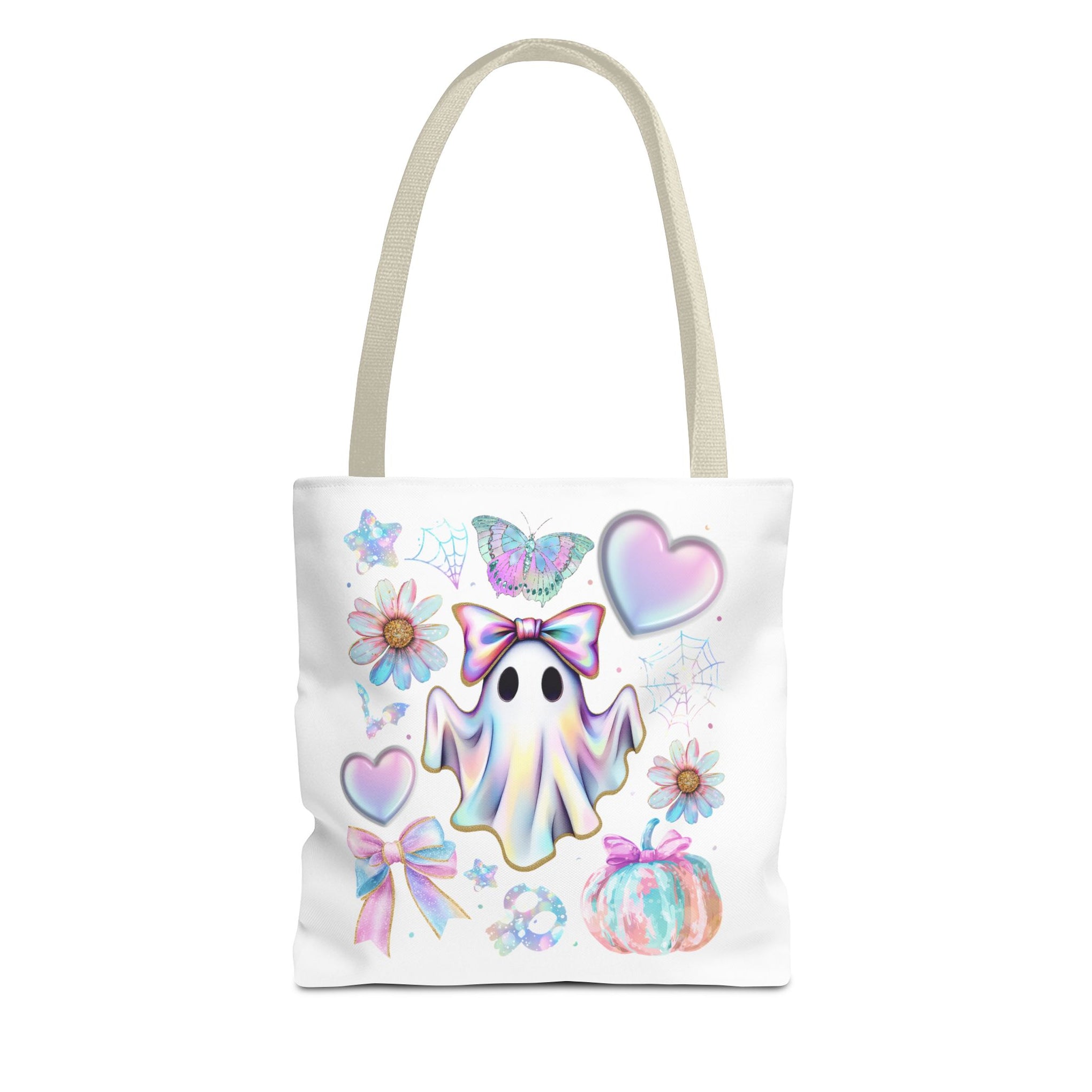 Girly Halloween Ghost, Floral Ghost Bag
