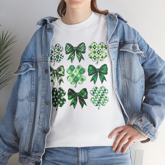 St Patrick's Day Coquette Tee Shirt, for Christmas, Holiday Gift, Unisex Cotton Shirt, Movie Lovers Apparel, Cozy Family Tee