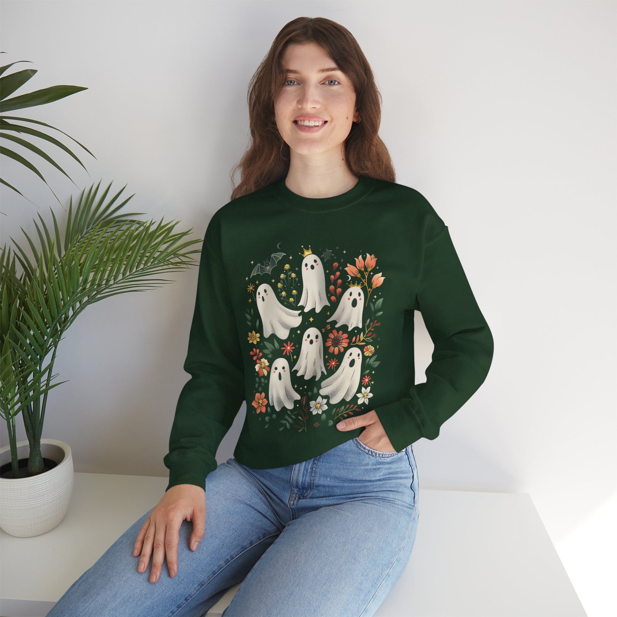 Ghost Spooky Season Pumpkin Halloween Sweatshirt, Halloween Sweatshirt