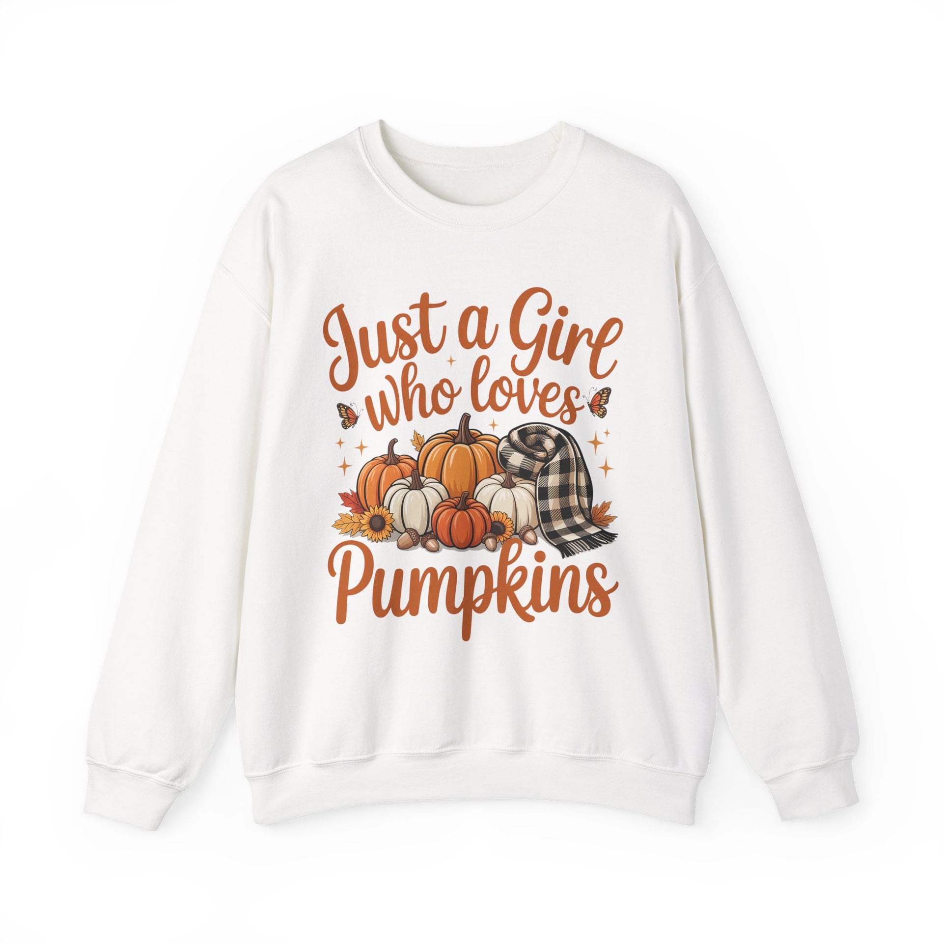 Just a Girl Who Loves Pumpkins, Fall , Cozy Sweatshirt, Halloween Sweatshirt