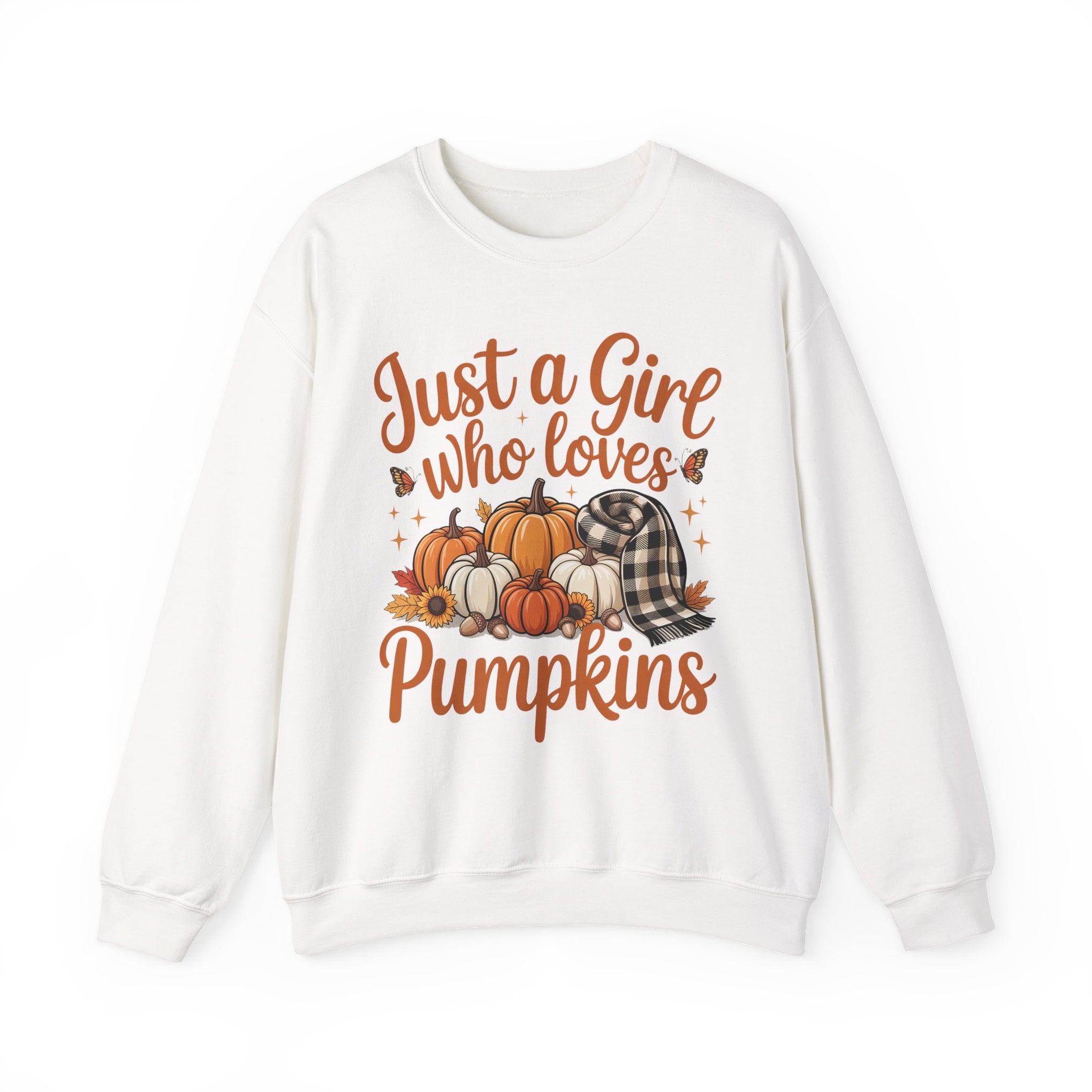 Just a Girl Who Loves Pumpkins, Fall , Cozy Sweatshirt, Halloween Sweatshirt