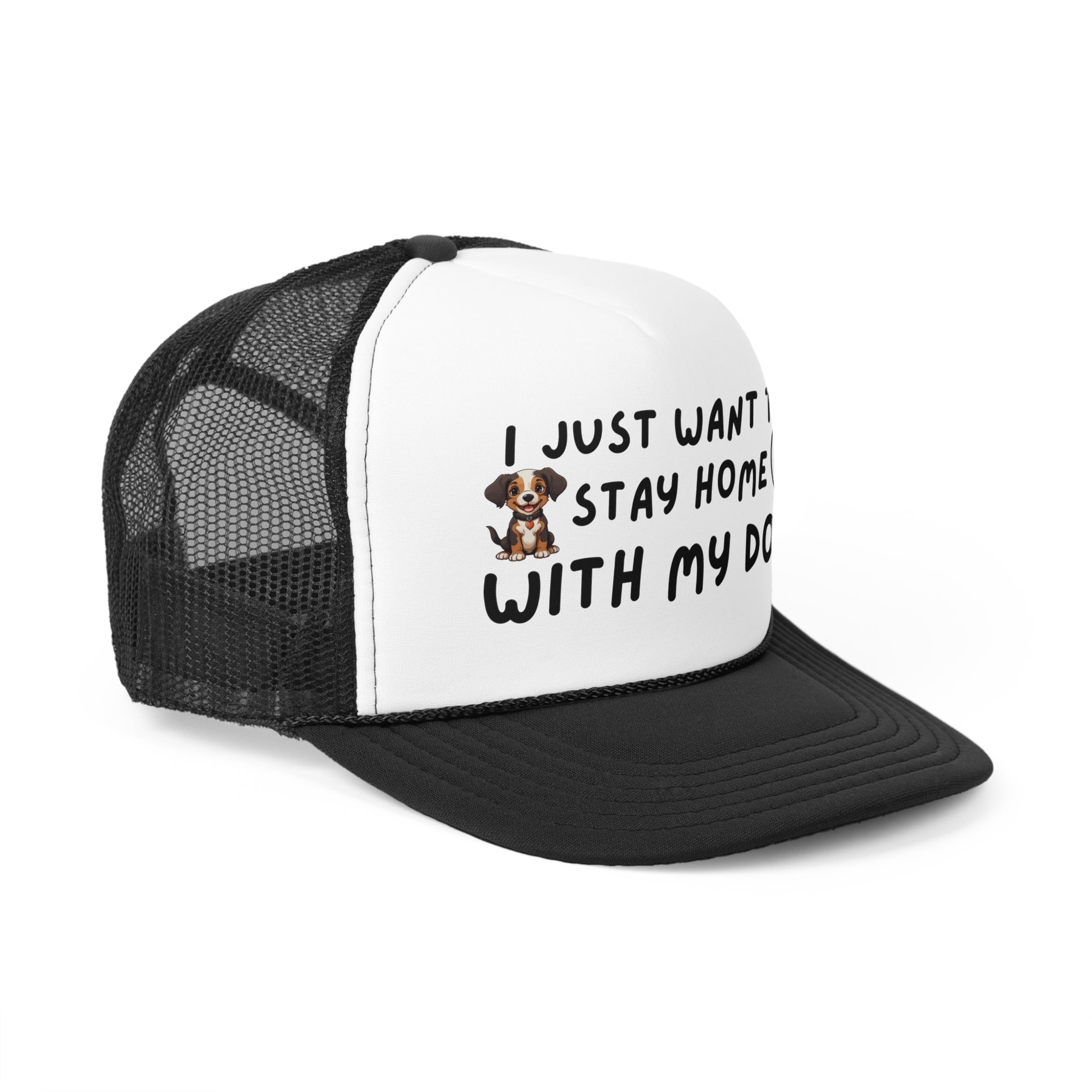 I just want to stay home with my dog hat