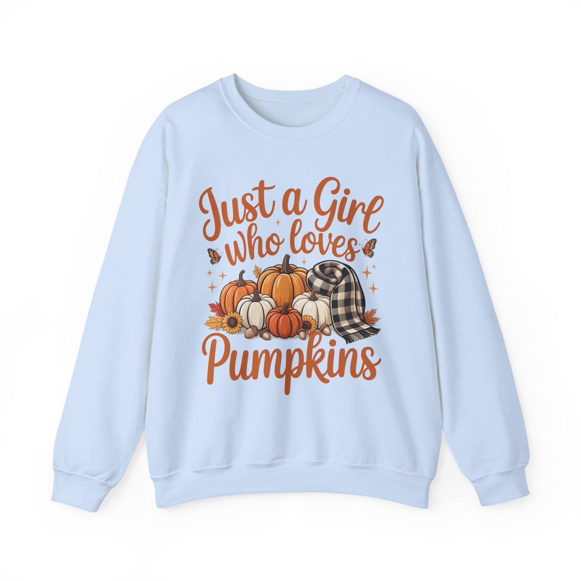 Just a Girl Who Loves Pumpkins, Fall , Cozy Sweatshirt, Halloween Sweatshirt