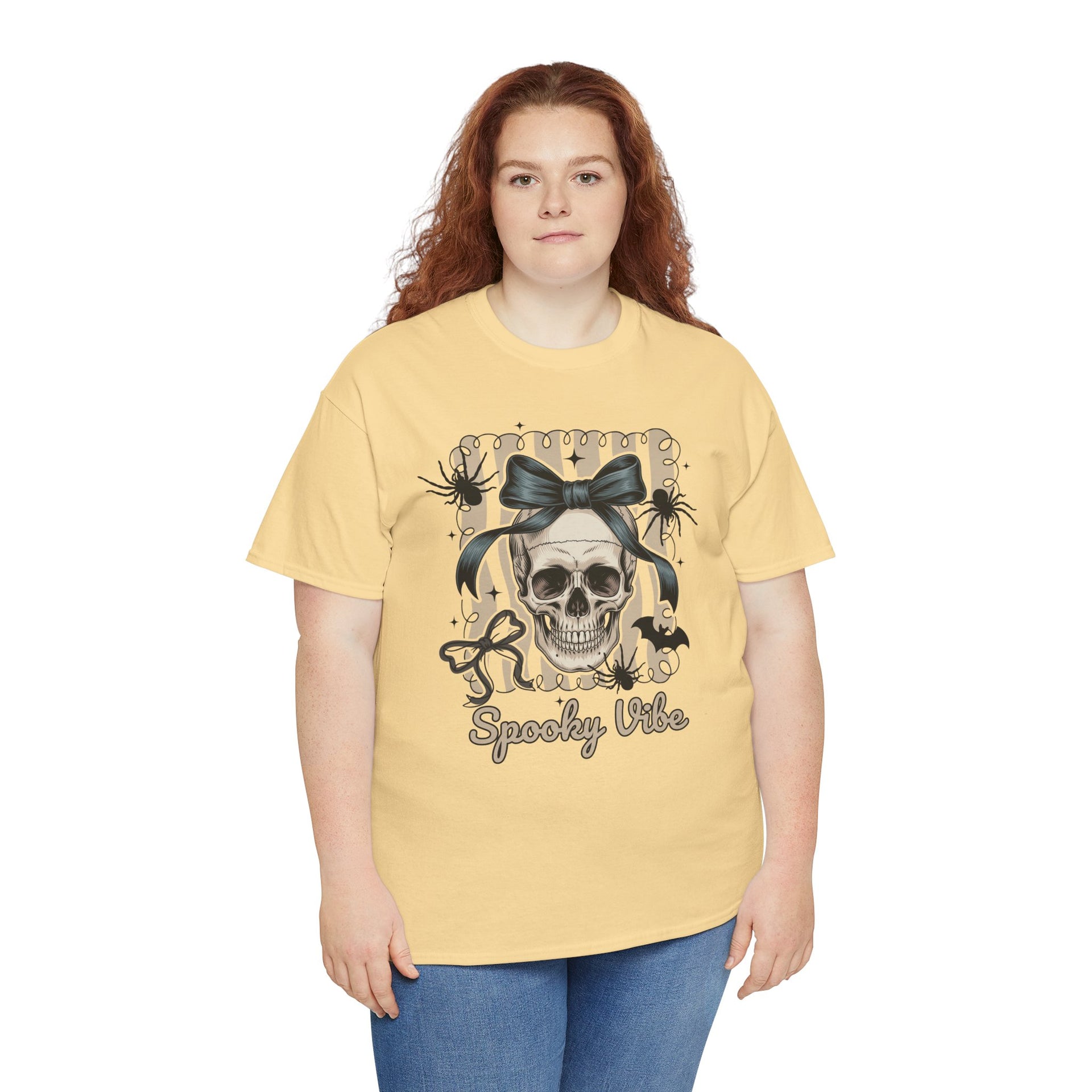 Halloween Coquette Bow Skull Preppy Shirt