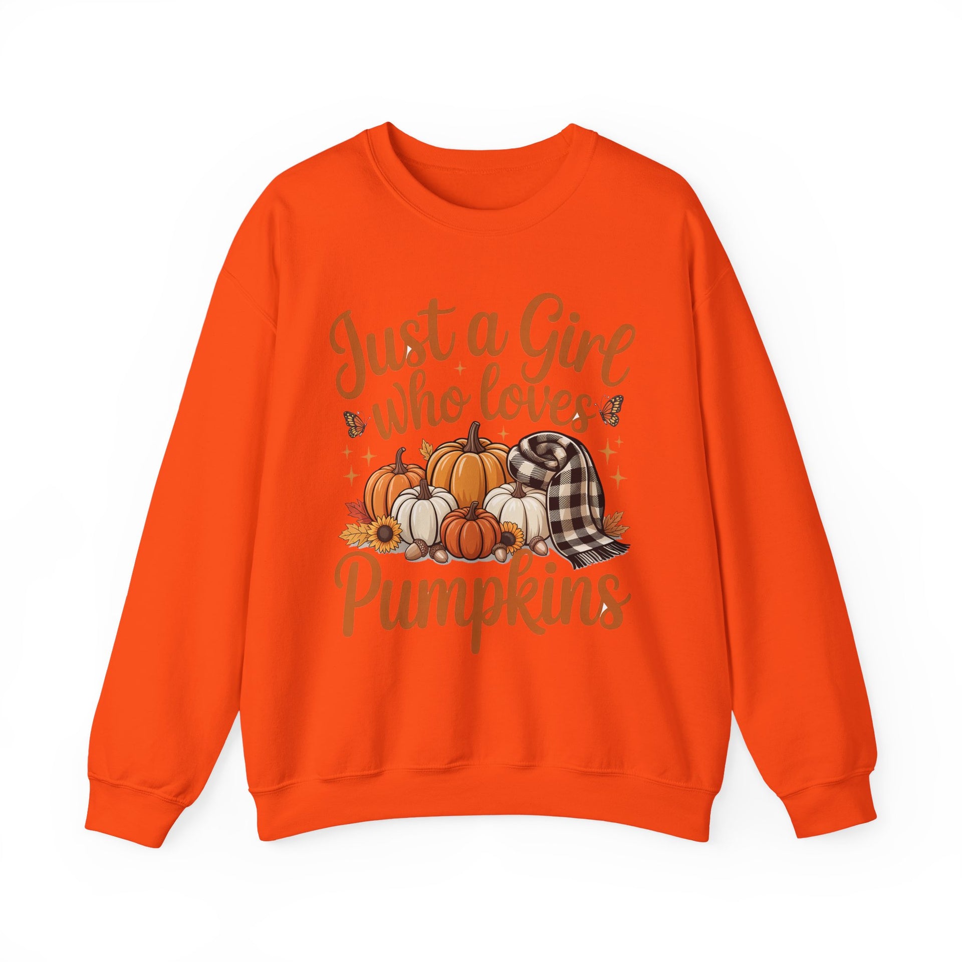 Just a Girl Who Loves Pumpkins, Fall , Cozy Sweatshirt, Halloween Sweatshirt