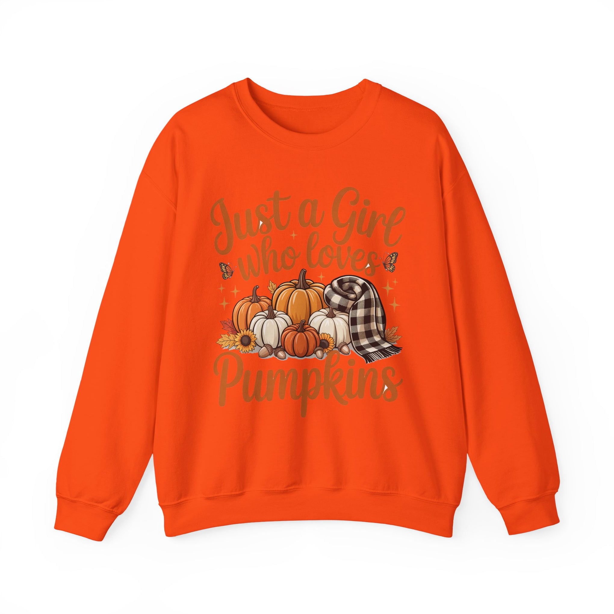 Just a Girl Who Loves Pumpkins, Fall , Cozy Sweatshirt, Halloween Sweatshirt