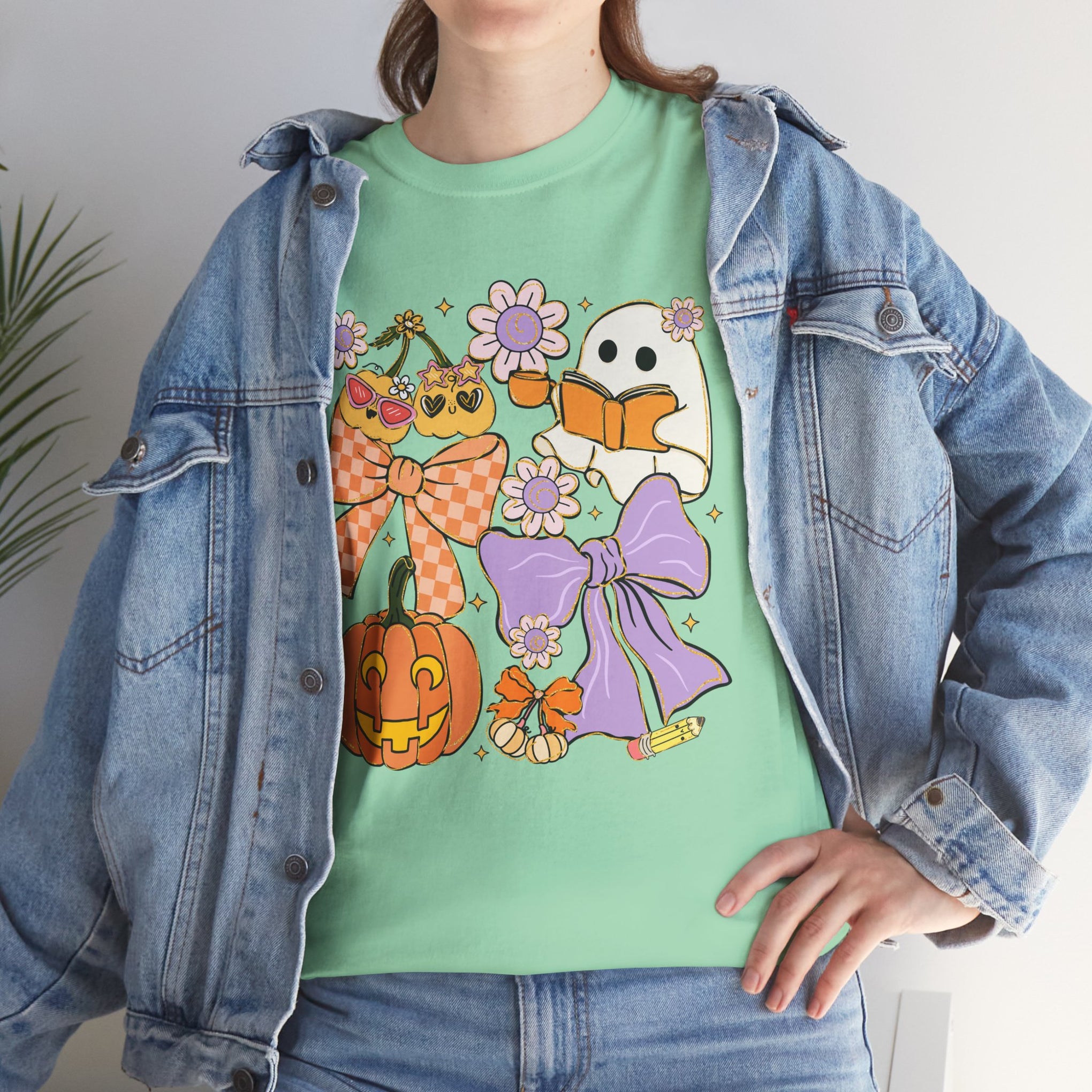 Spooky Teacher Halloween Coquette T-Shirt
