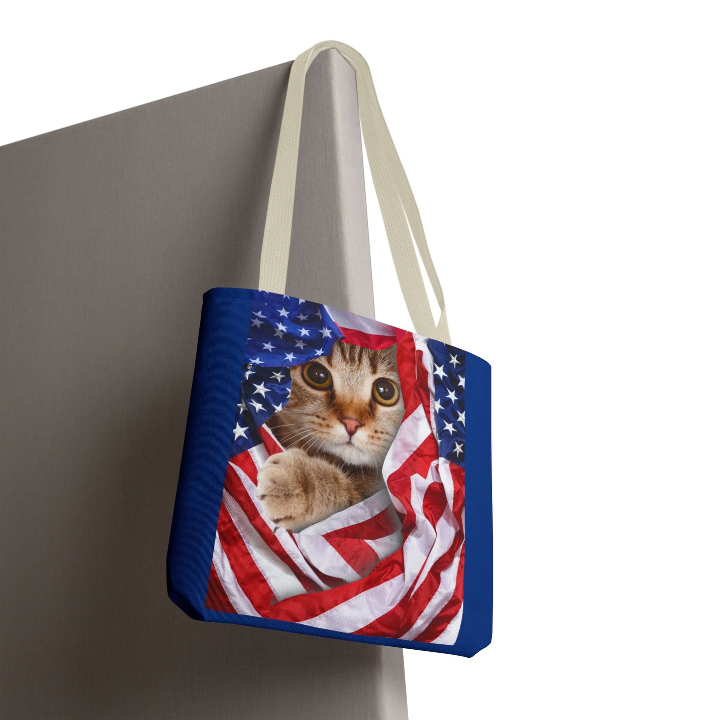American Flag Cat Pattern Bag