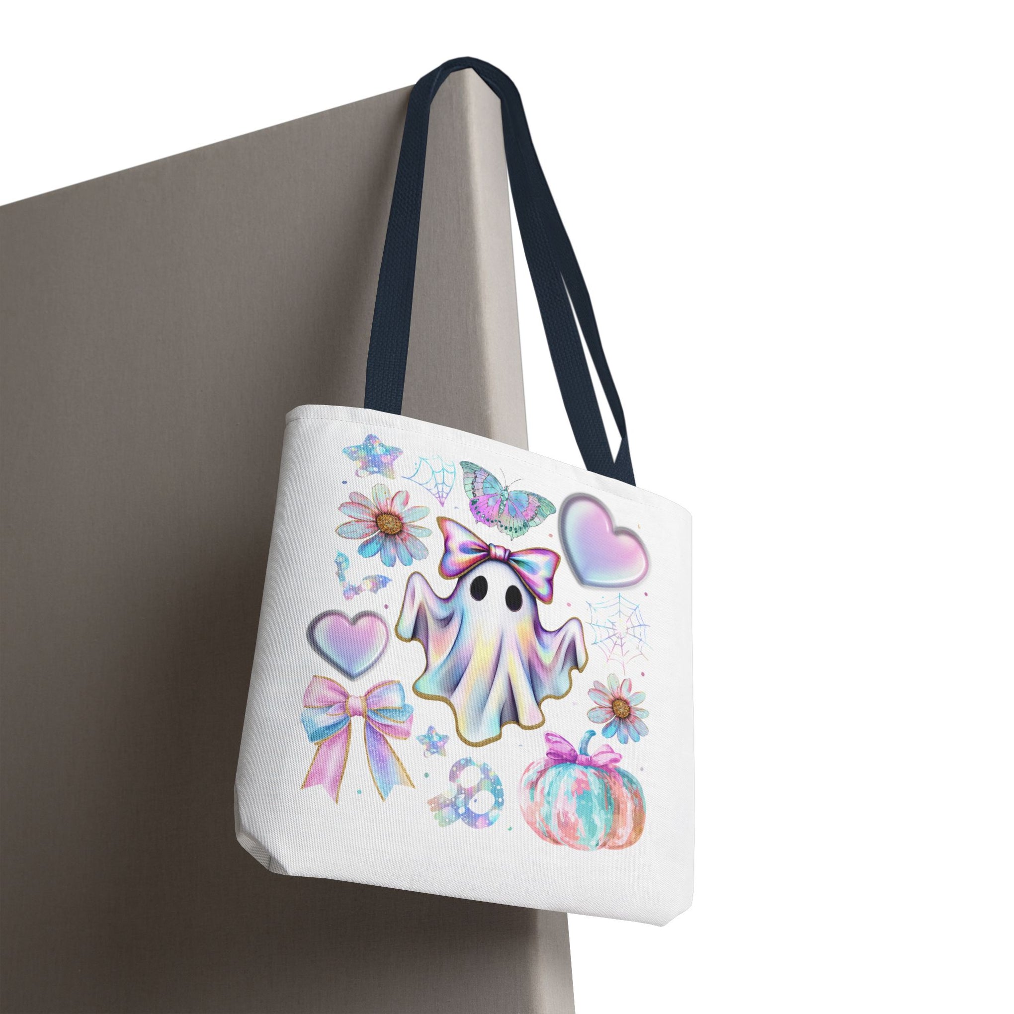 Girly Halloween Ghost, Floral Ghost Bag