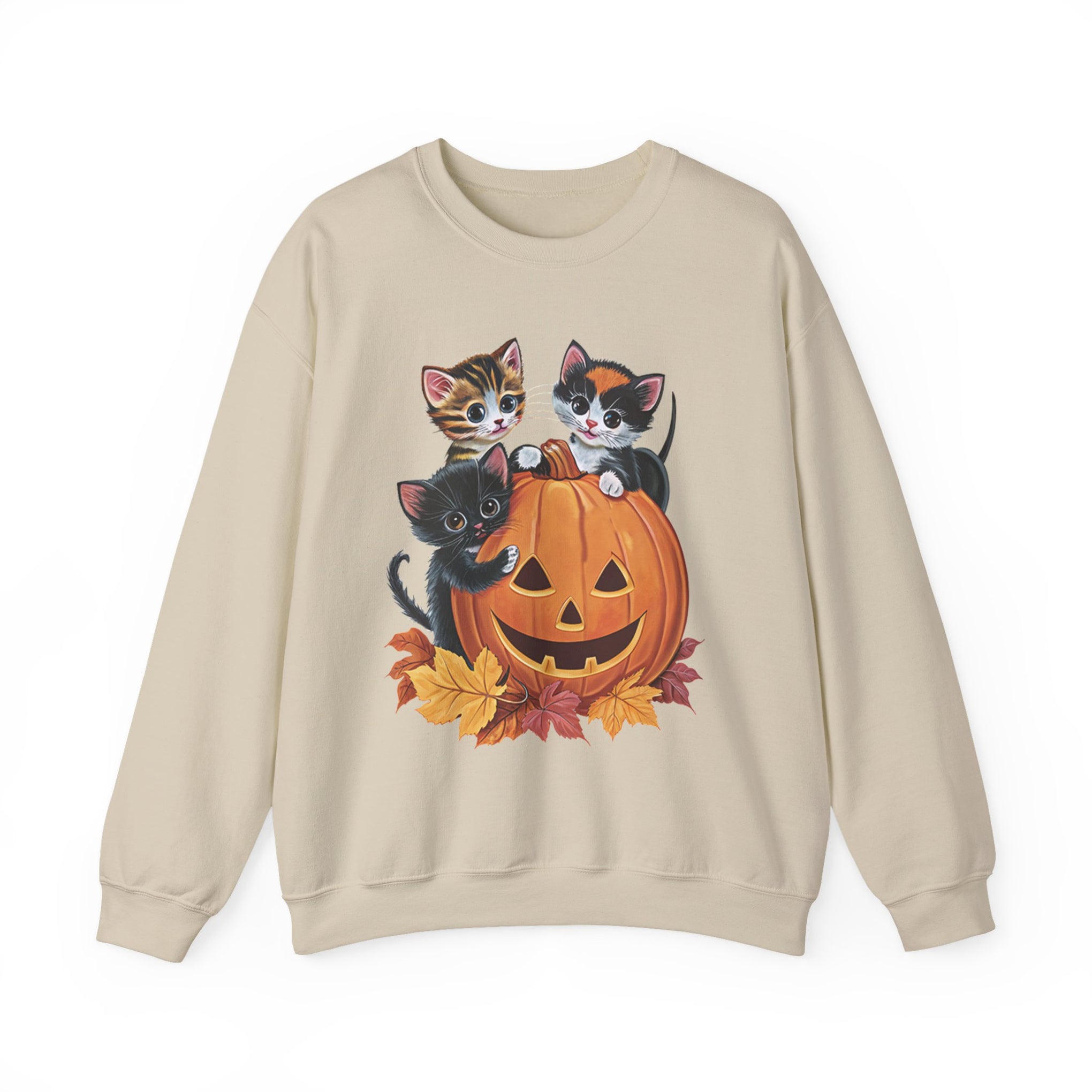 Cute Kittens Halloween Pumpkin Sweatshirt