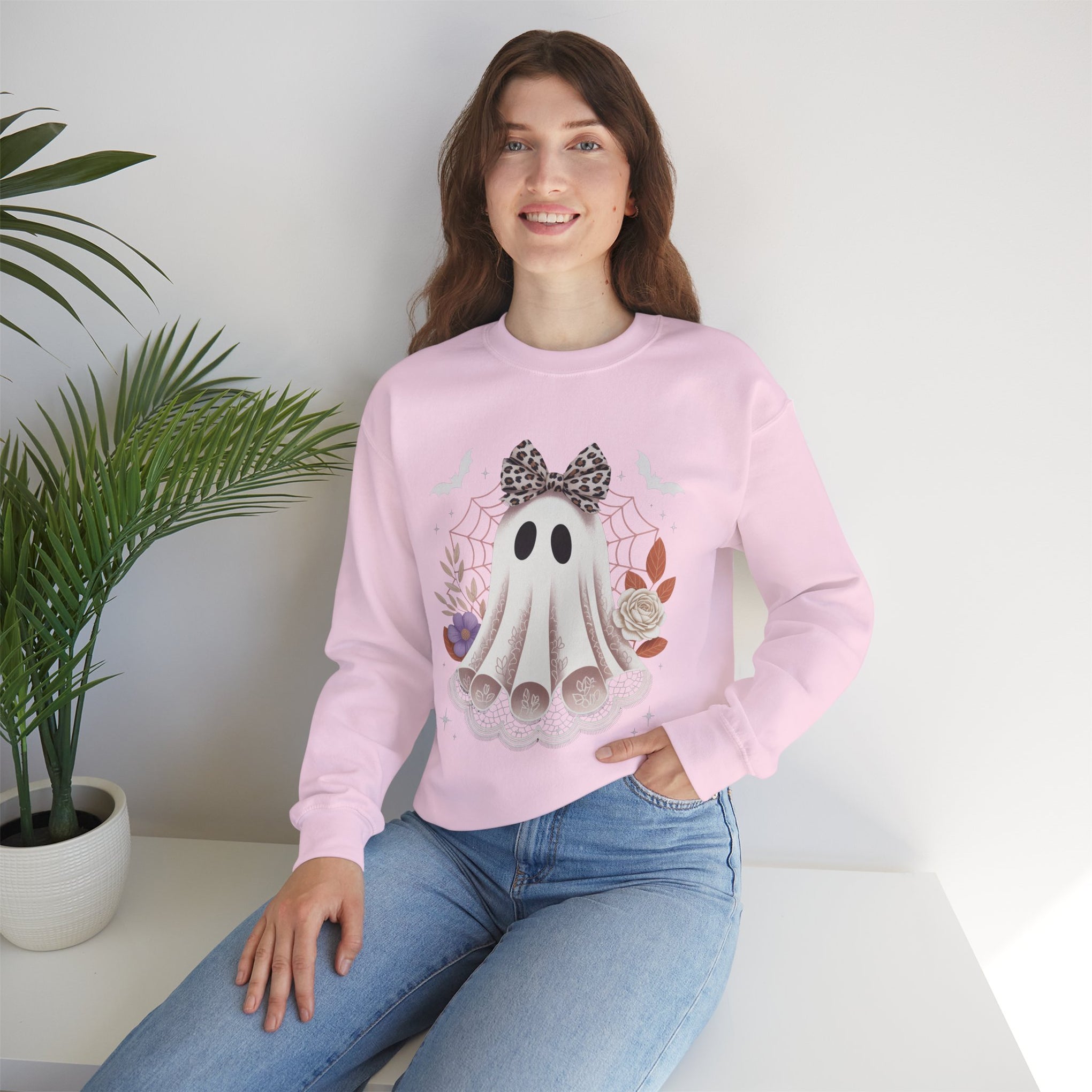 Spooky Season, Coquette Ghost Sweatshirt, Halloween Sweatshirt