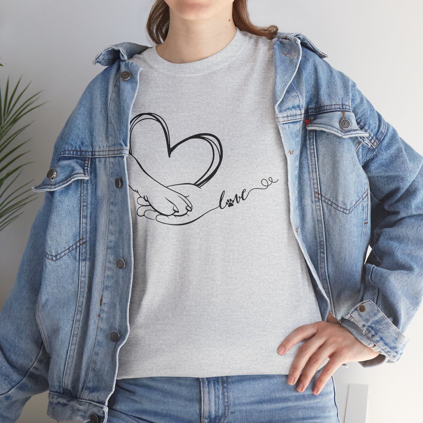 Paw in hand unconditional love Tee Shirt, Graduate Gift, Unisex Cotton Shirt, School Apparel, Cozy Family Tee