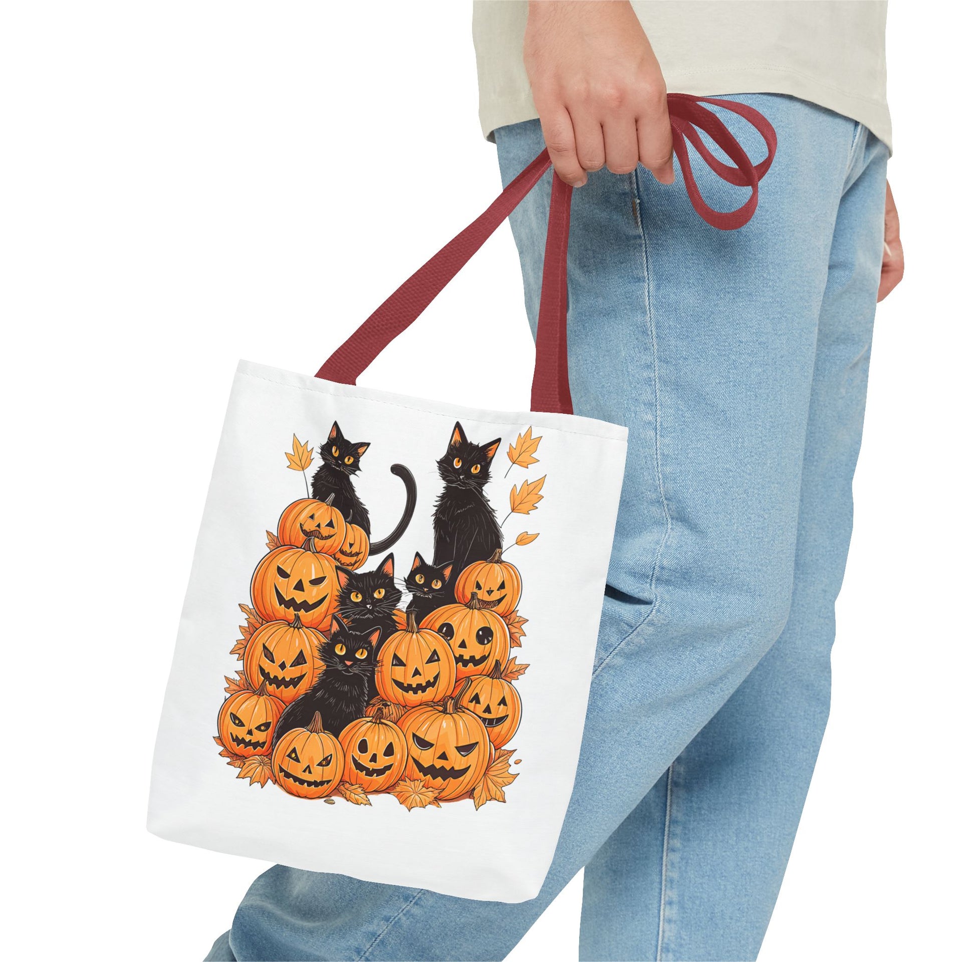 Halloween Black Cat Pumpkin Bag, Cute Halloween Must Halloween, Retro Halloween Bag
