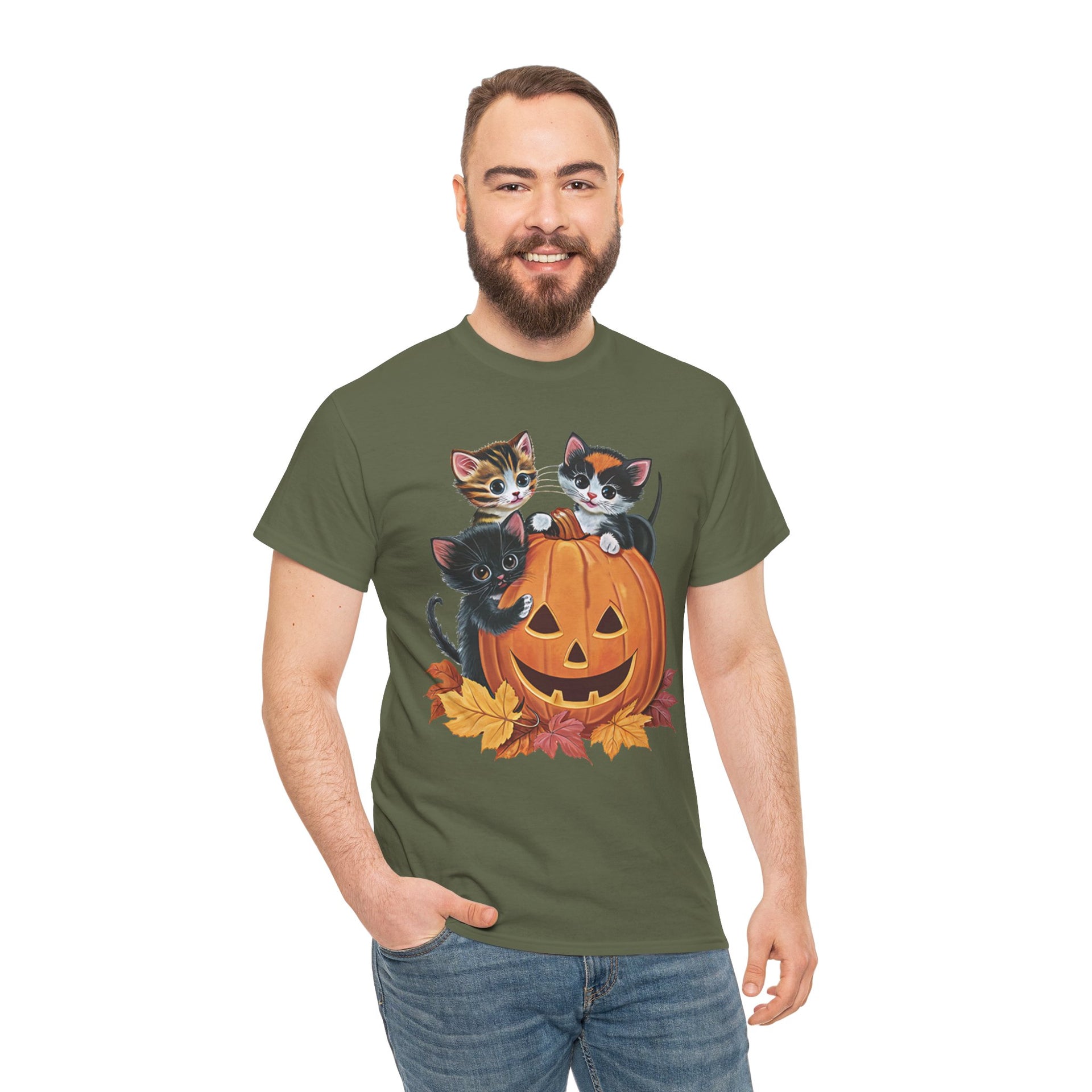 Cute Kittens Halloween Pumpkin, Halloween Shirt