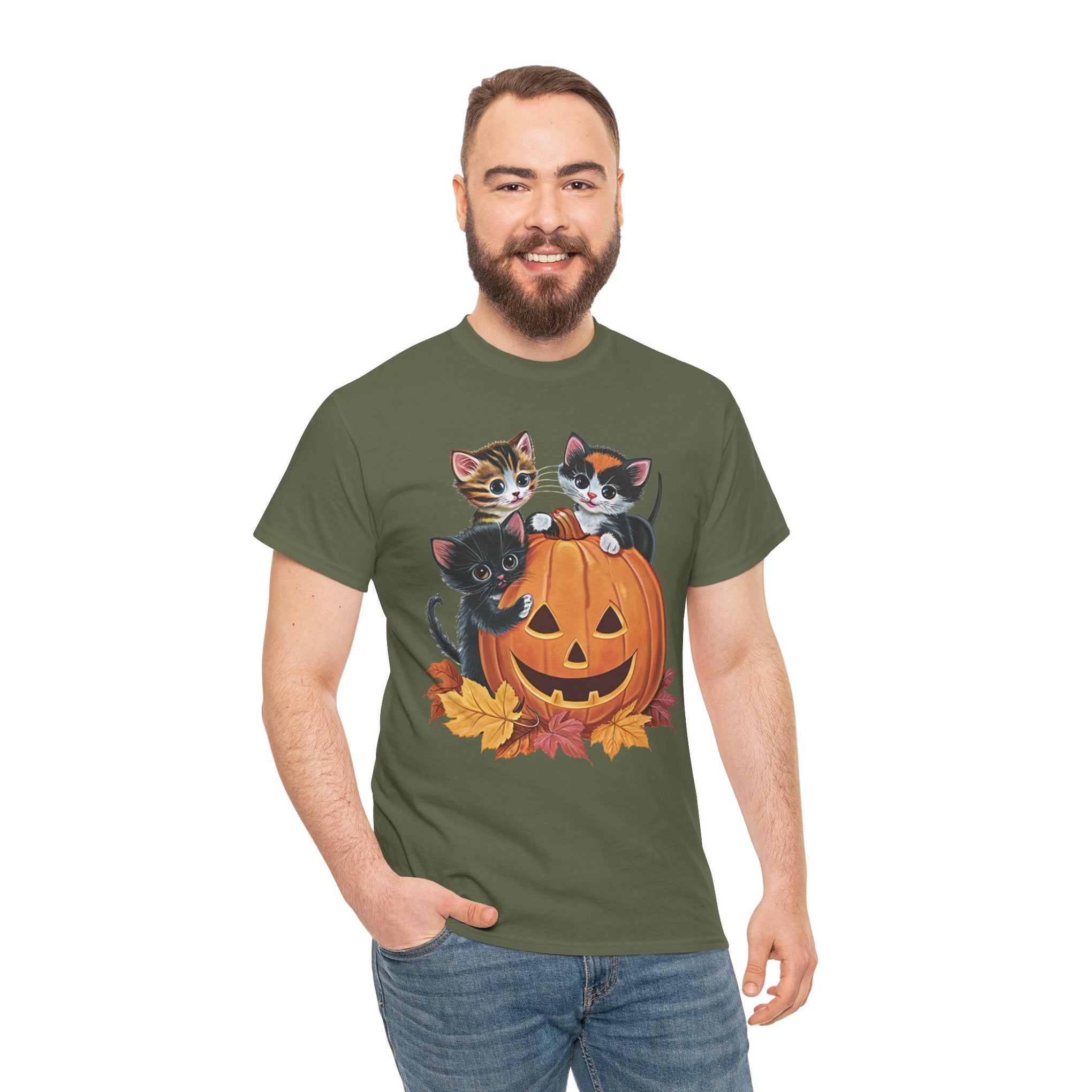 Cute Kittens Halloween Pumpkin, Halloween Shirt