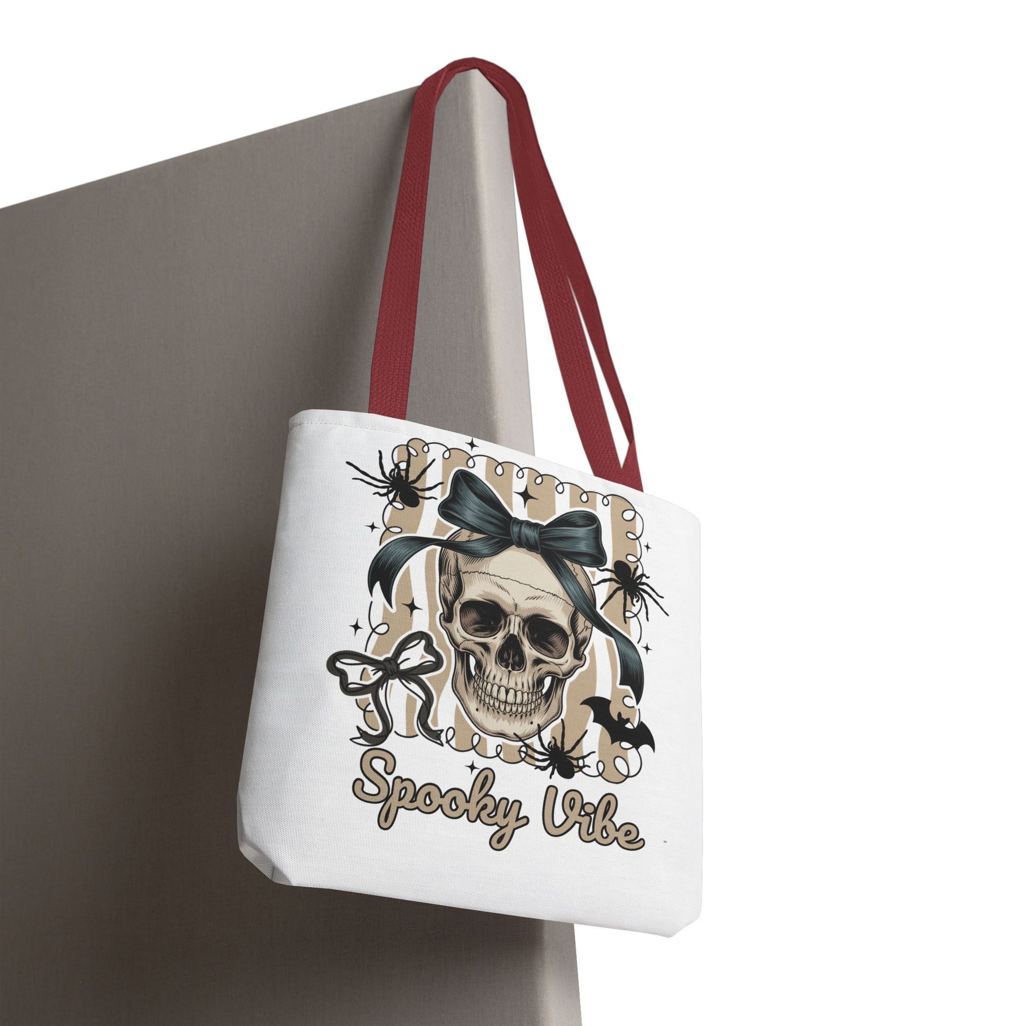 Halloween Coquette Bow Skull Preppy Bag