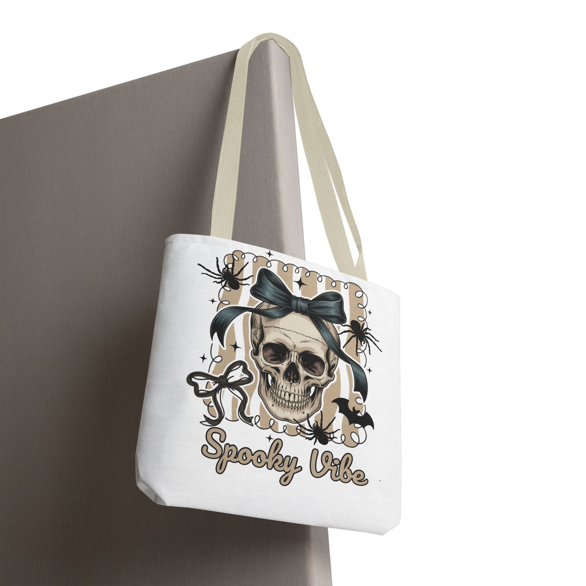 Halloween Coquette Bow Skull Preppy Bag