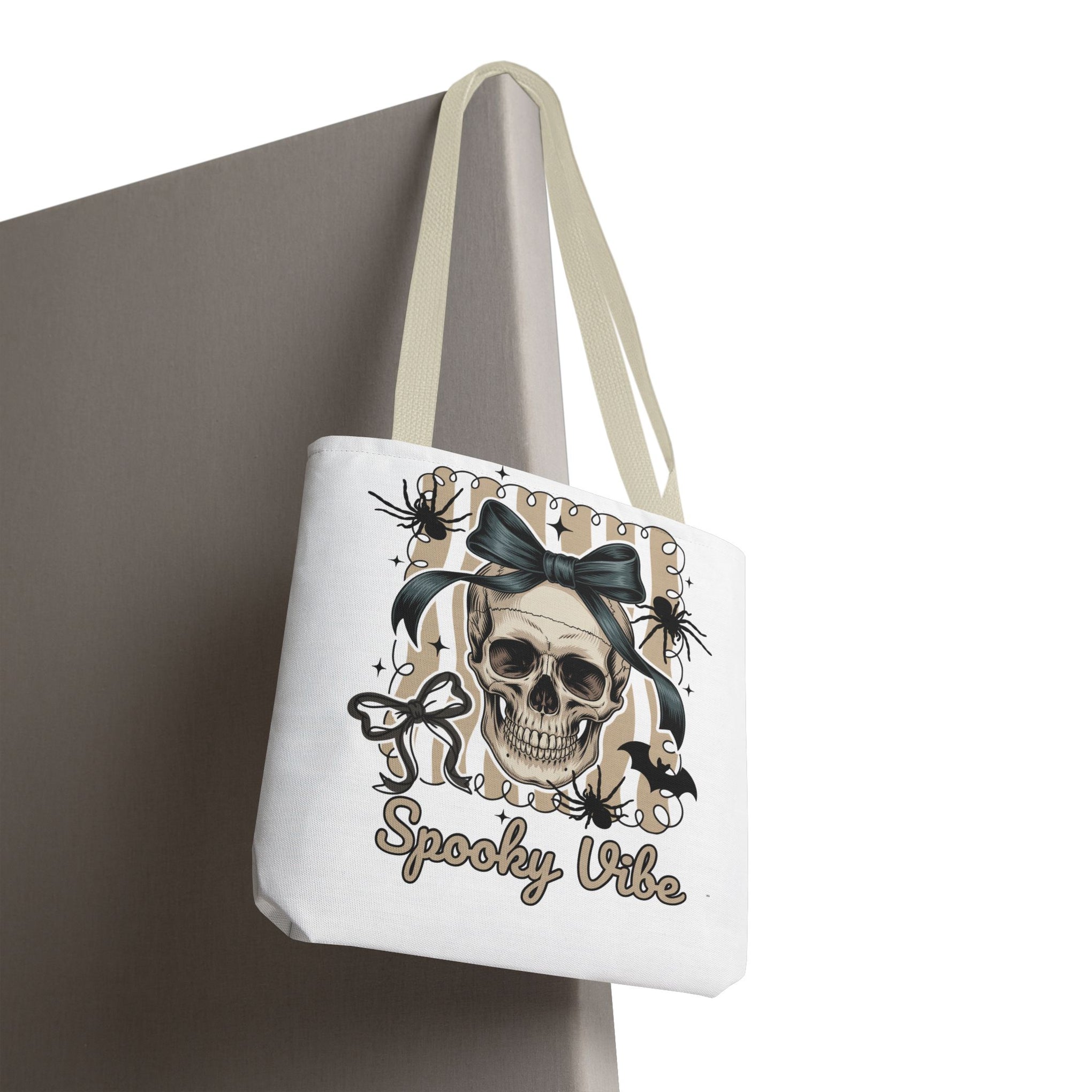 Halloween Coquette Bow Skull Preppy Bag