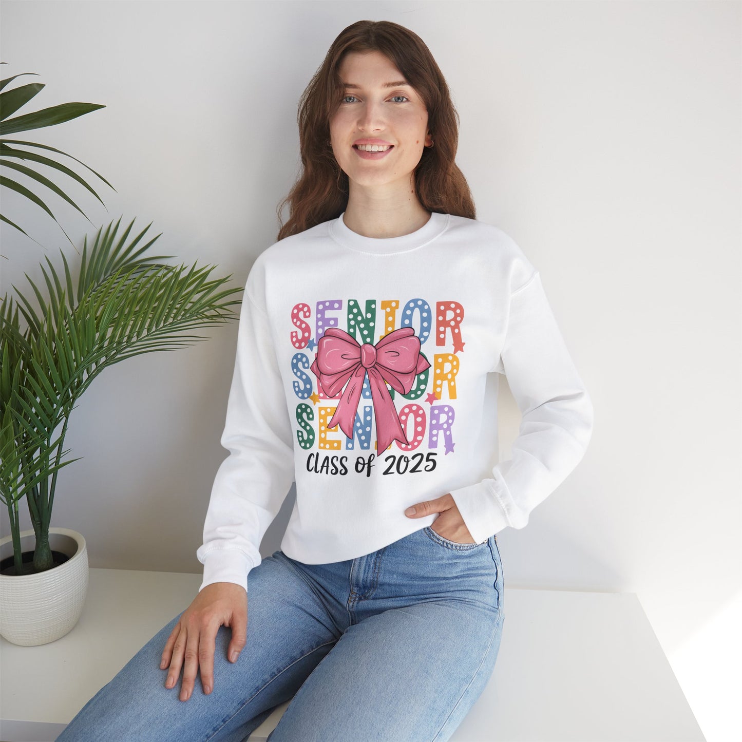 Senior 2025 , Sweatshirt, Funny Unisex Crewneck, Gift for Homeowners, Soft and Cozy Casual Wear